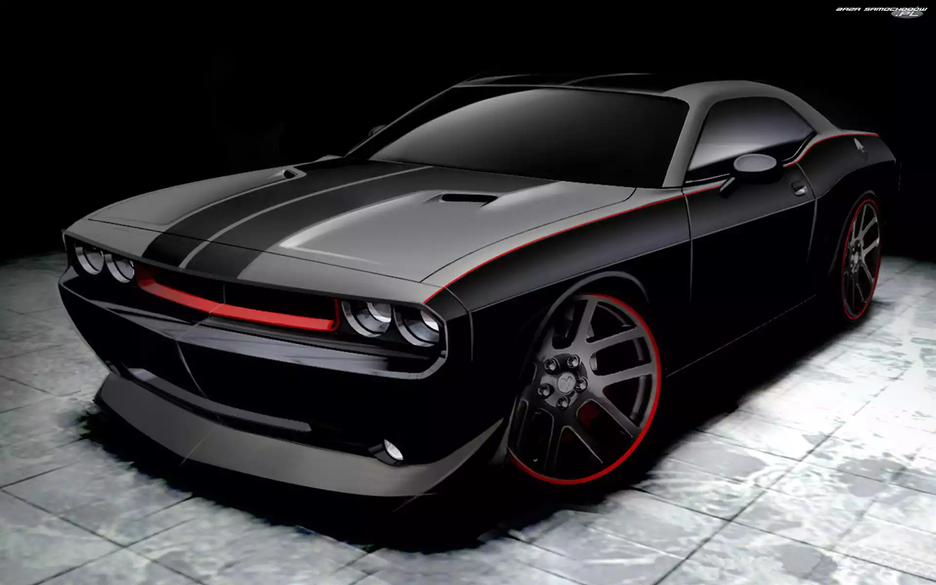 Dodge Challenger, Czarny, Mat