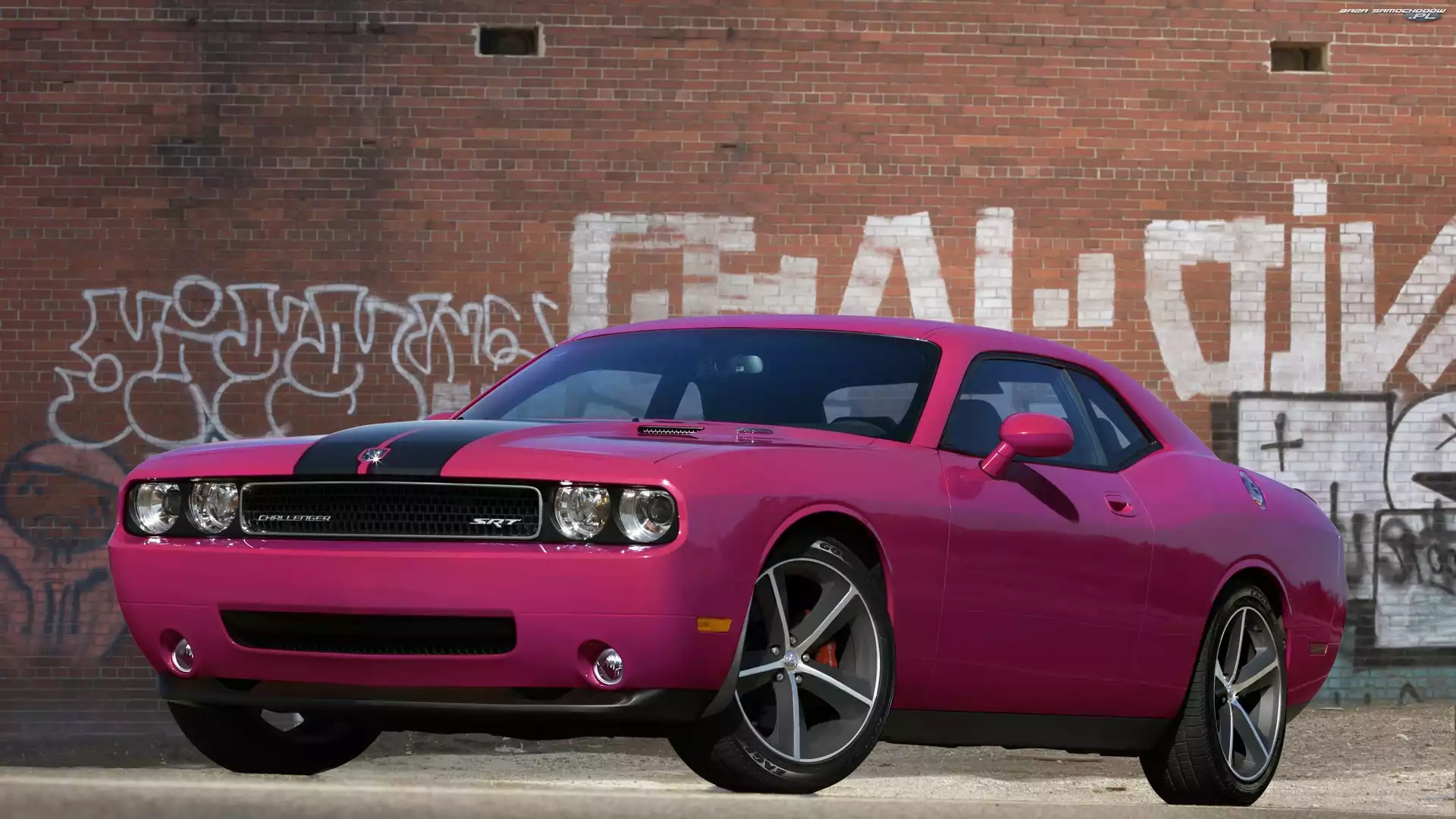 Dodge Challenger, Różowy, Samochód