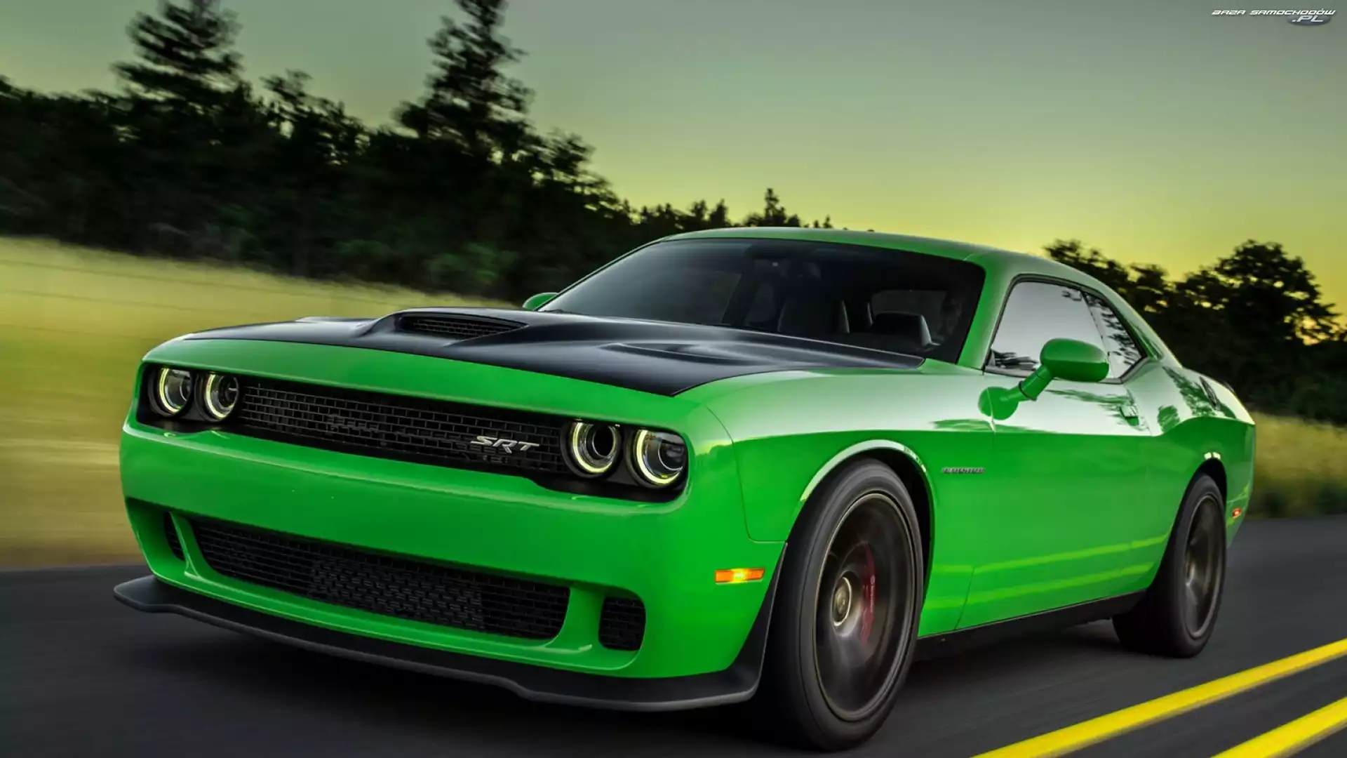 Dodge, SRT, Zielony, Challenger