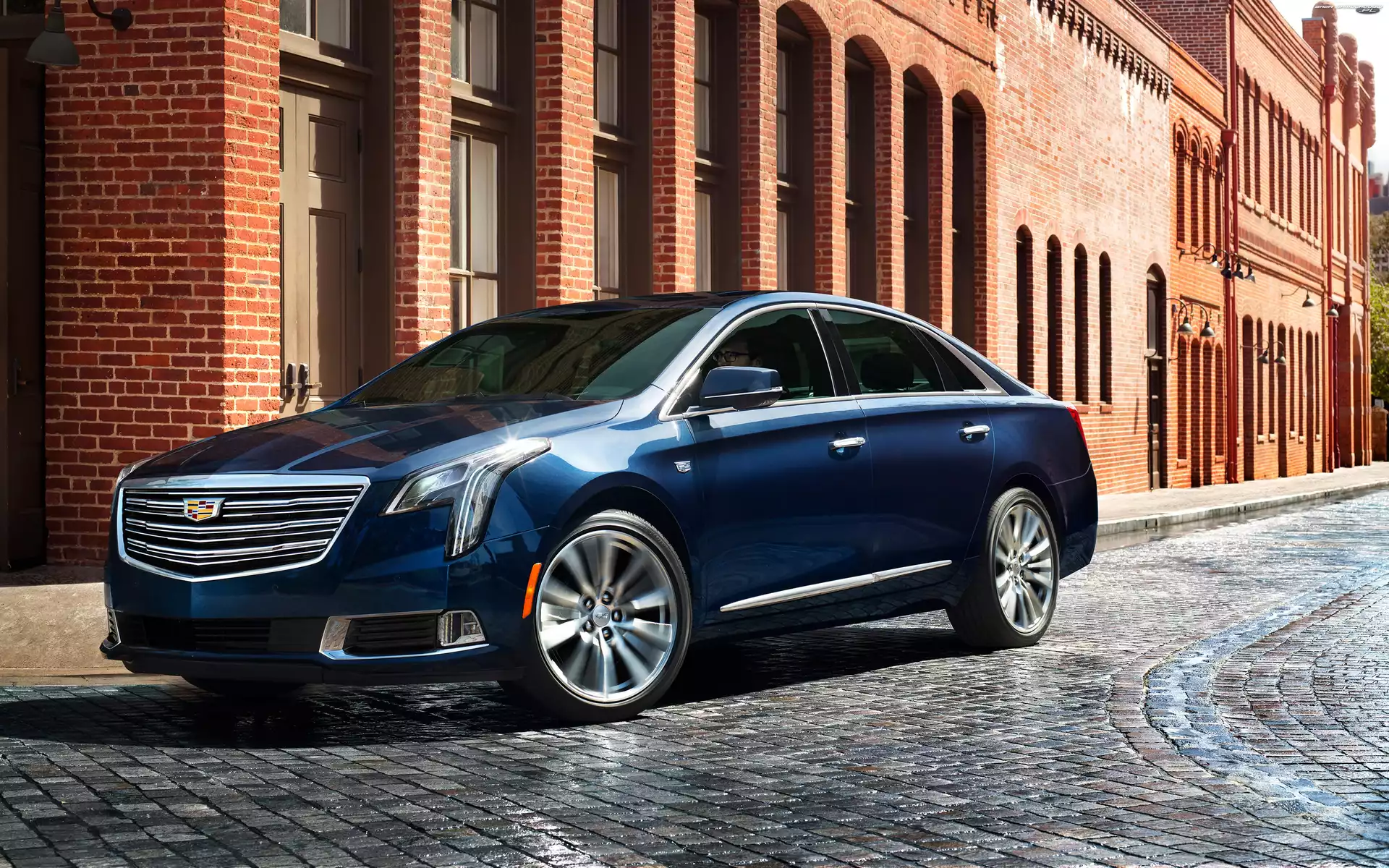 Domy, Ulica, Cadillac XTS, Niebieski, 2018
