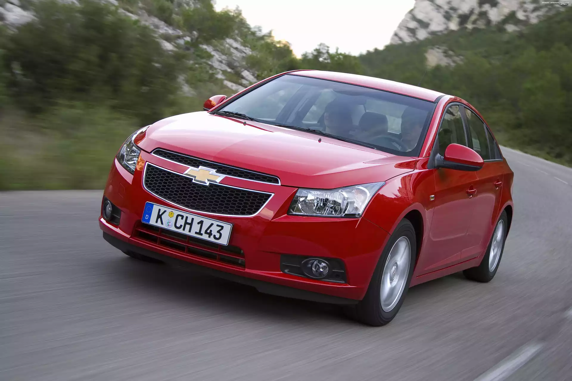 Droga, Czerwony, Chevrolet Cruze