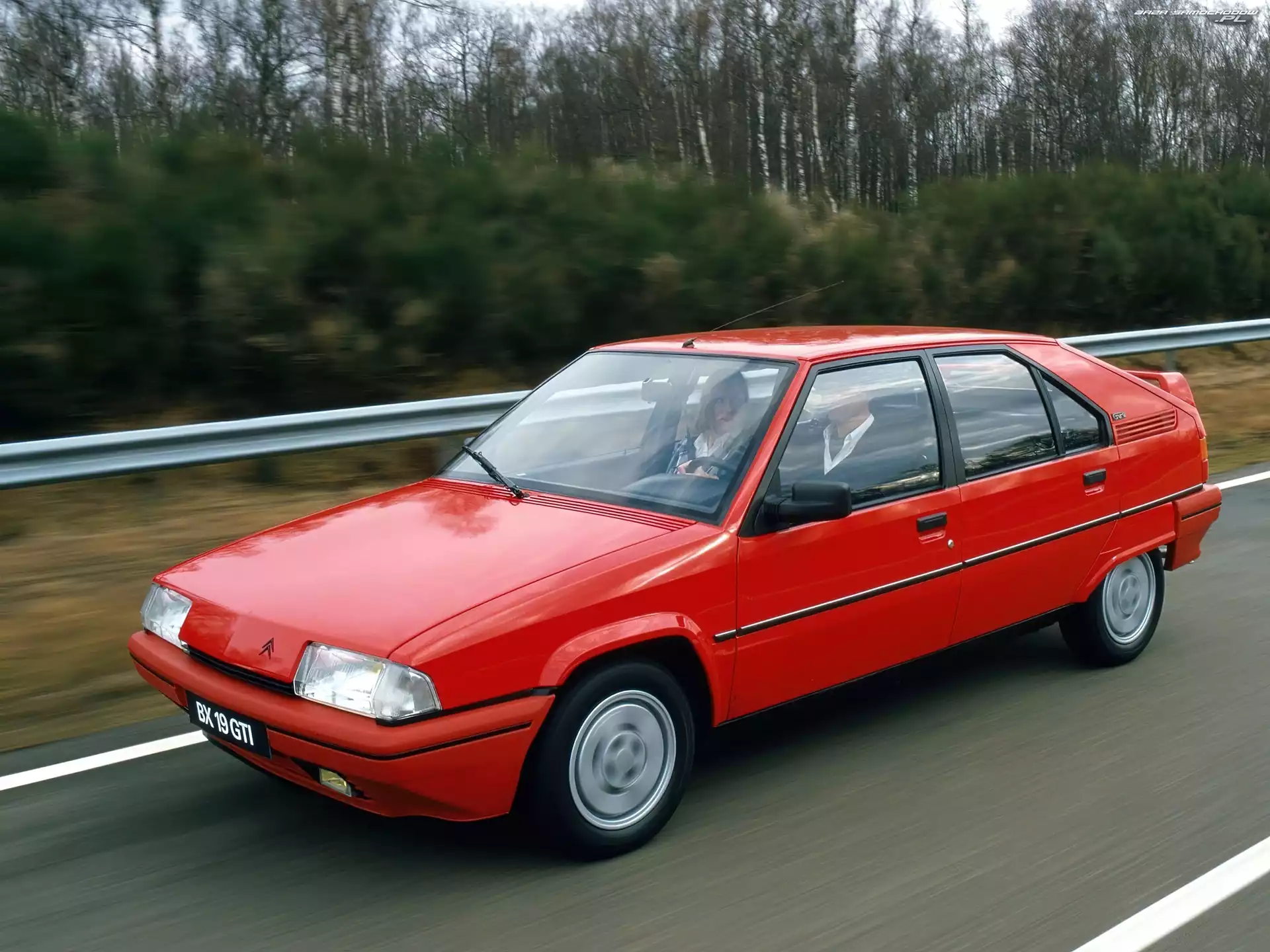 Droga, Czerwony, Citroen BX