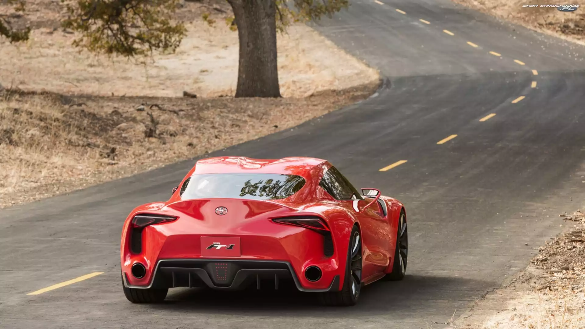 Droga, Concept, Toyota, Czerwona, FT-1