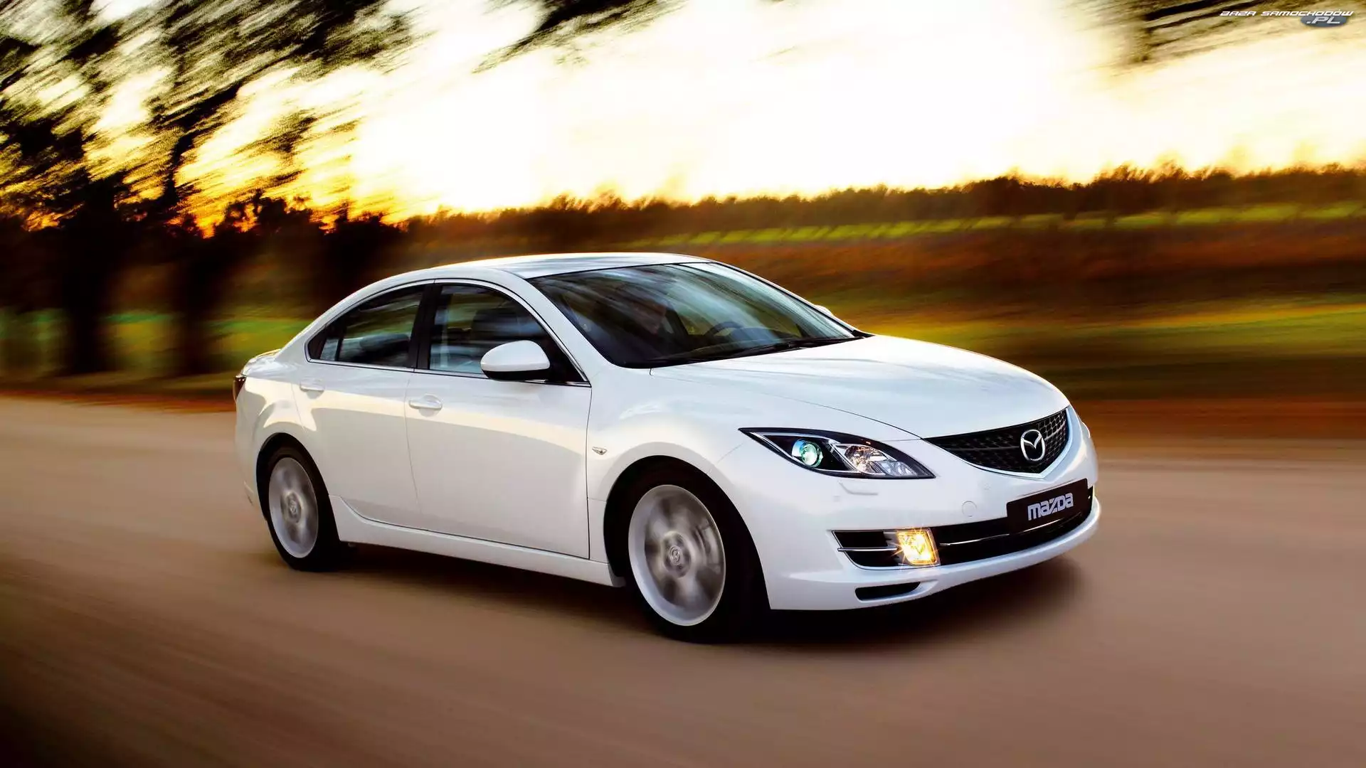 Droga, Biała, Mazda 6