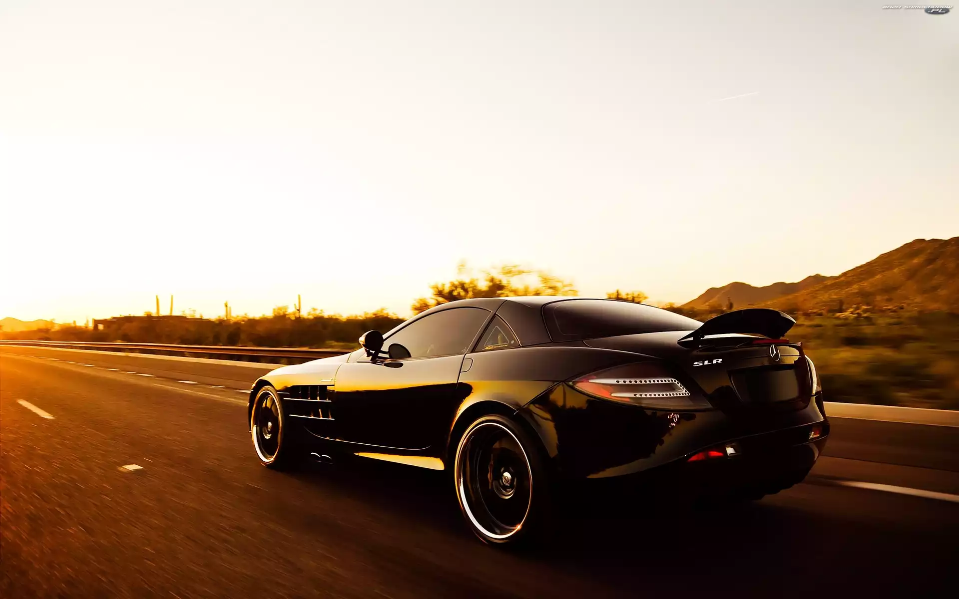 Droga, Czarny, Mercedes SLR
