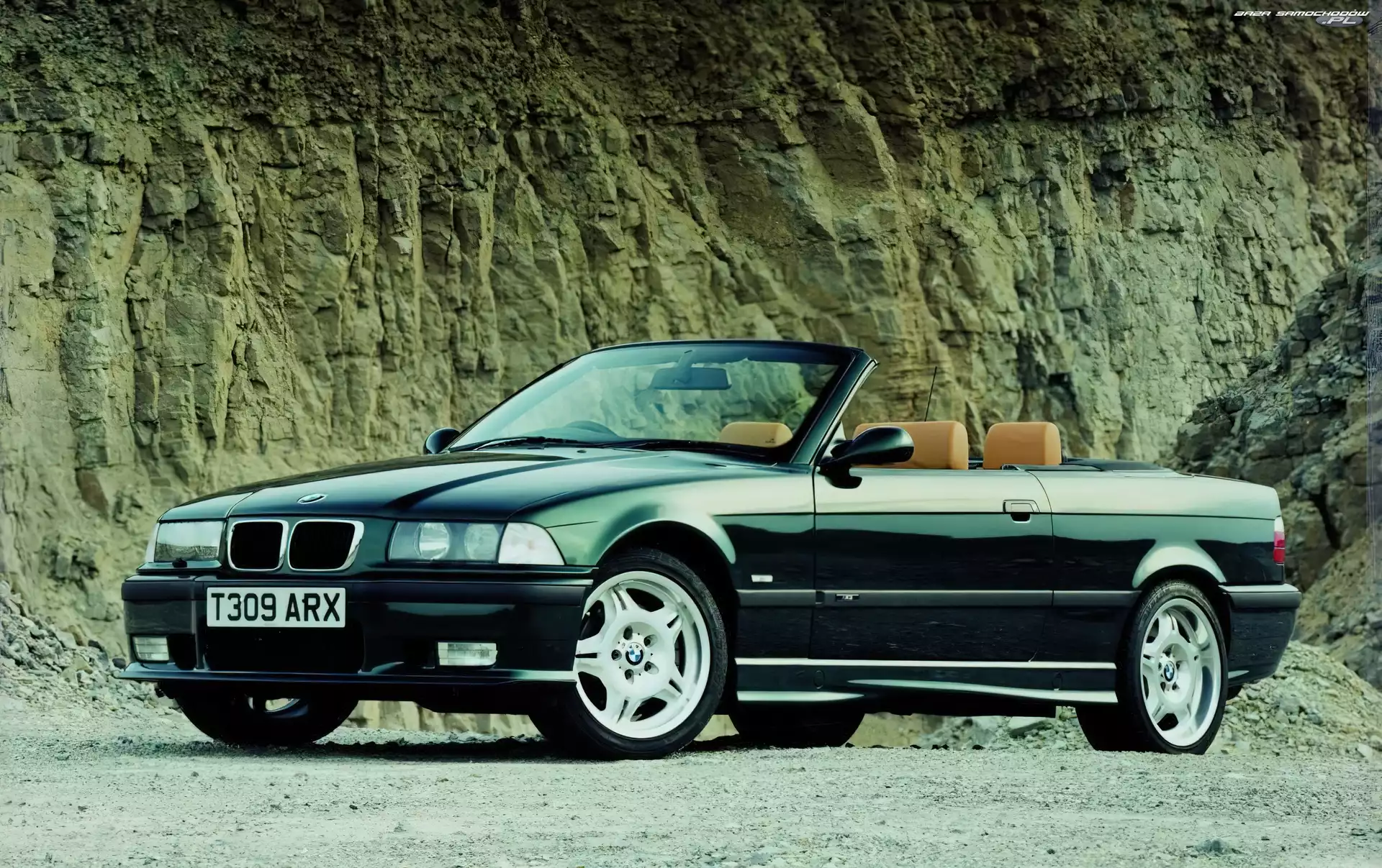 BMW 3, E36, Cabriolet, Zielony