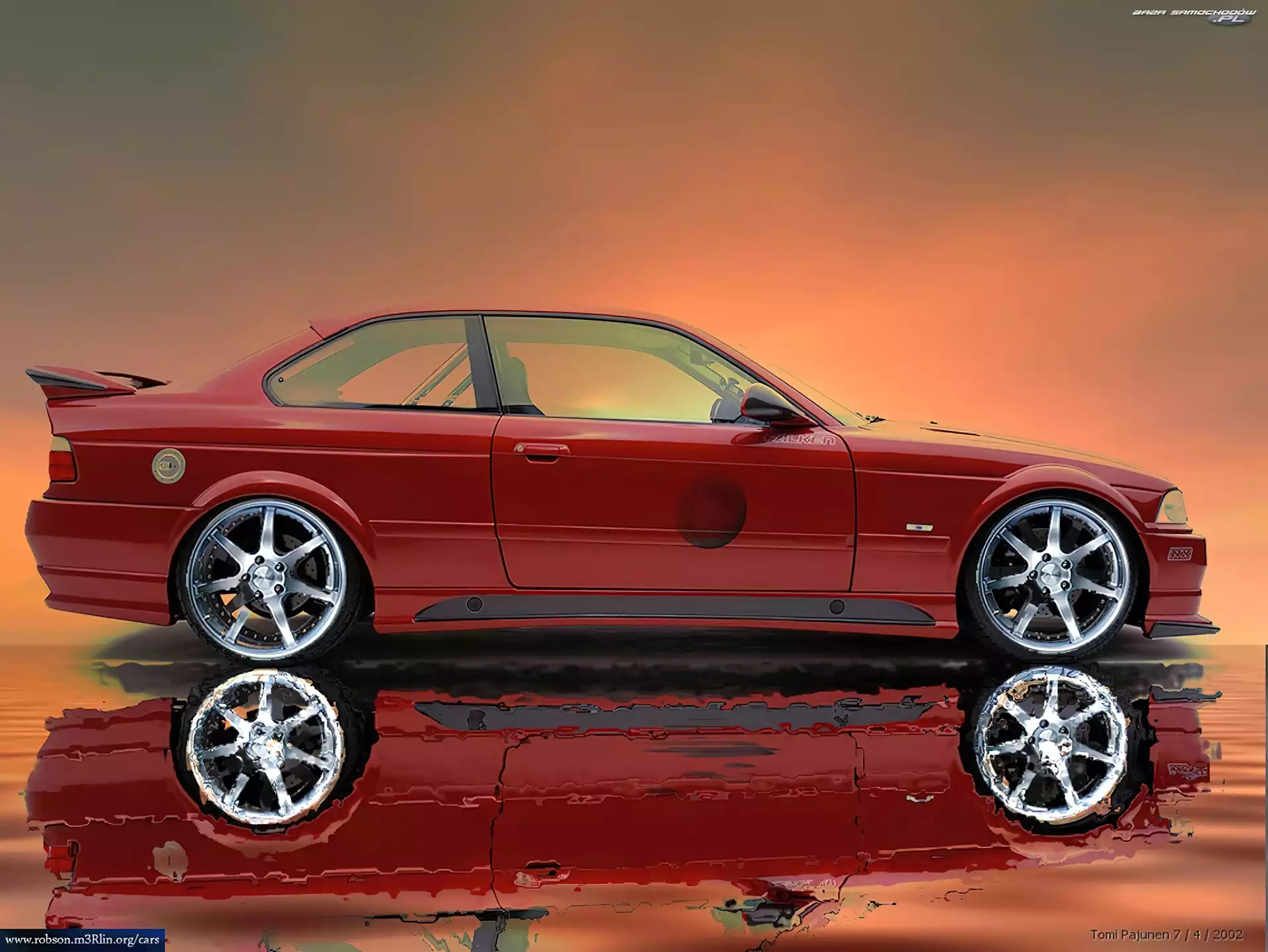 E36, Tło, BMW 3, Ogień