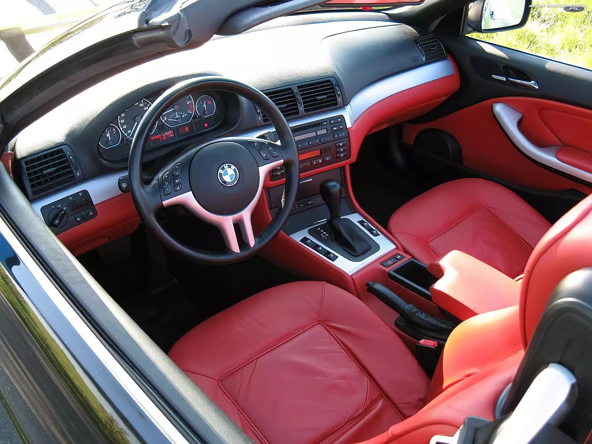 E46, Skóry, BMW 3, Czerwone