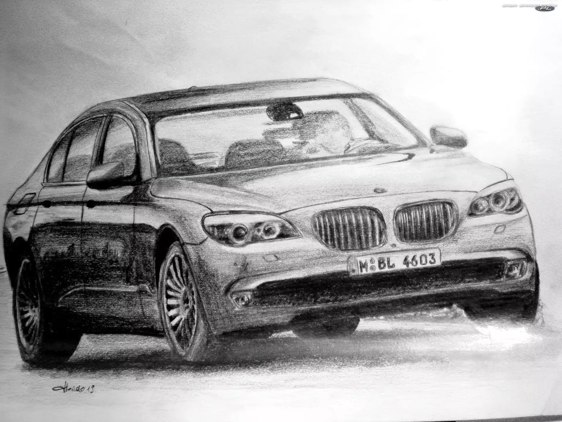 Bmw Seria 7, E66, Rysunek, Szkic