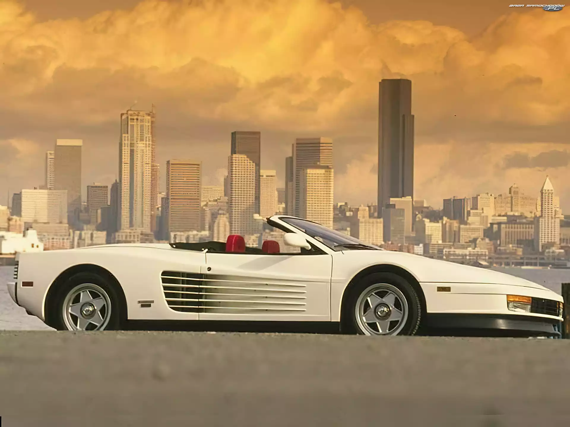 Ferrari Testarossa, Miasto, Białe, Cabrio