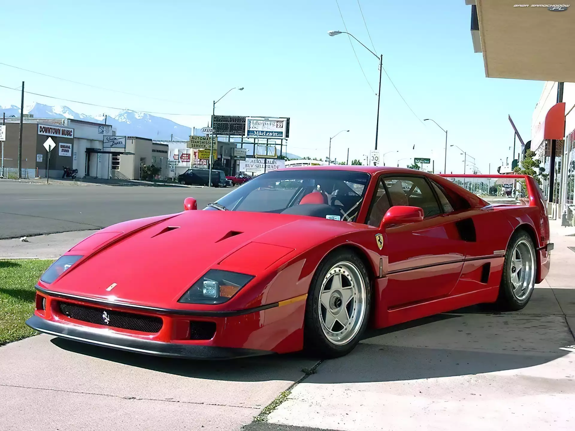 Ferrari F 40, USA, Czerwone, Przedmieścia