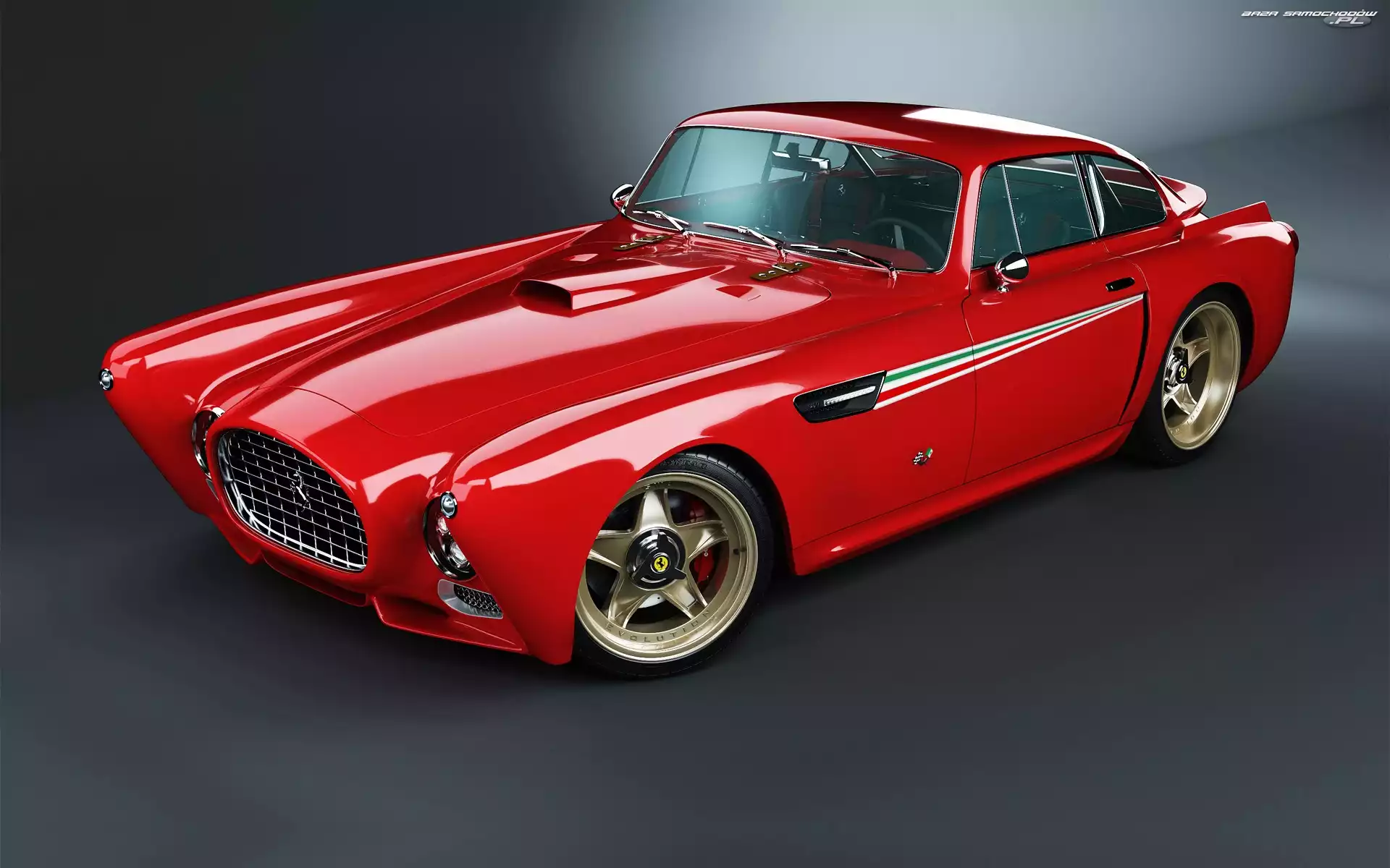 Ferrari, Zabytkowe, Czerwone, Auto
