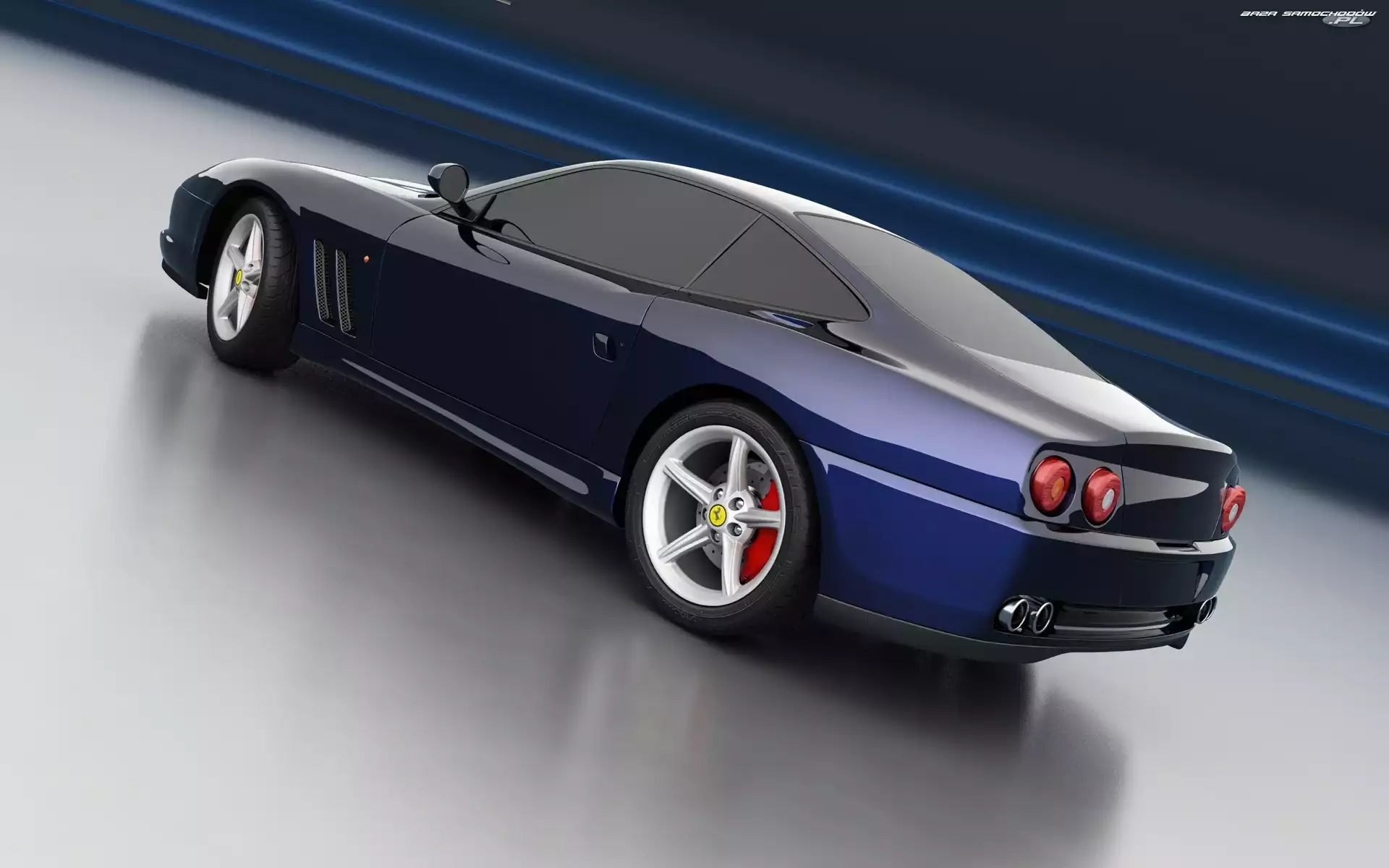 Niebieskie, Ferrari 550, Szyby, Ciemne