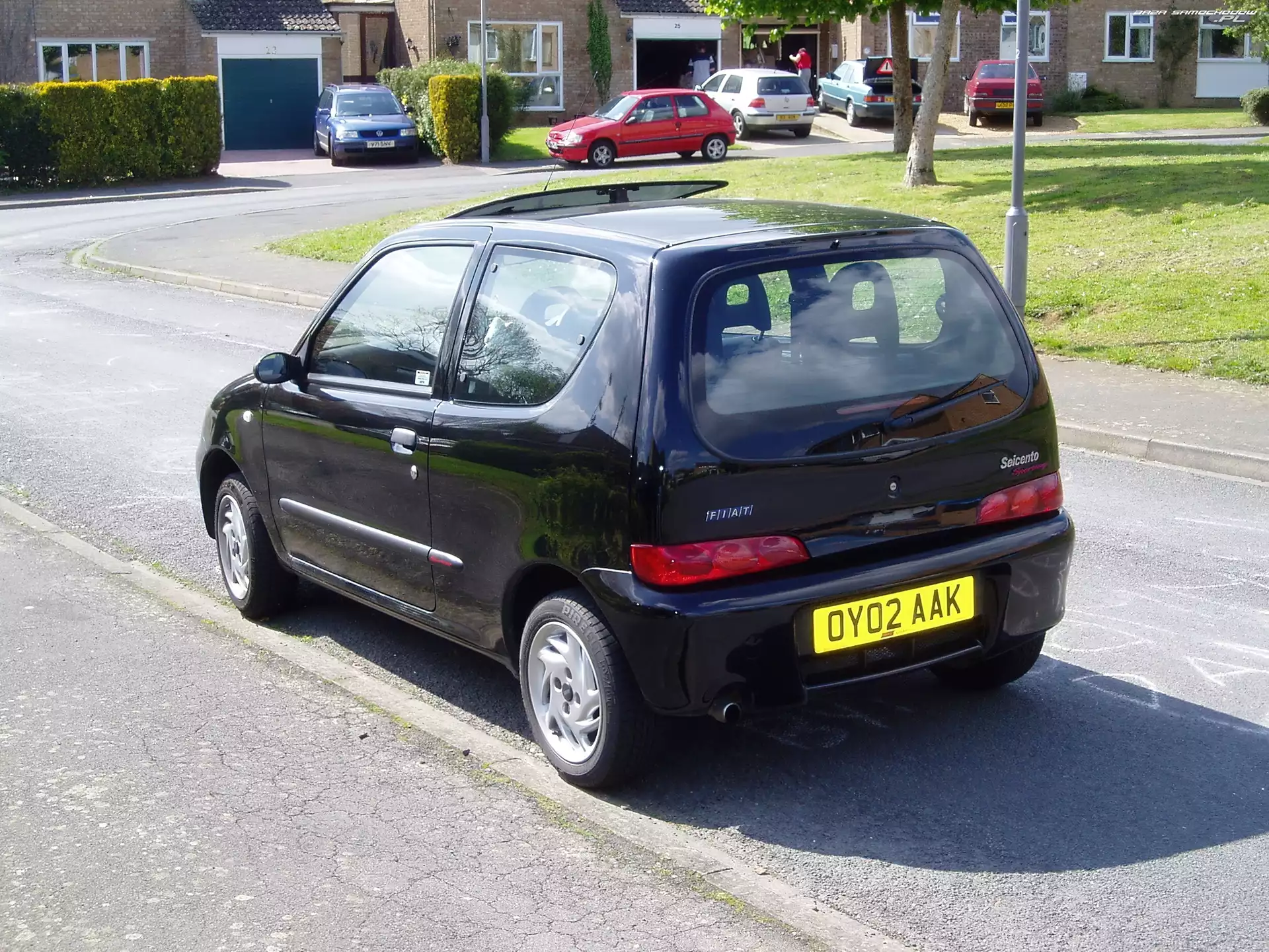 Fiat Seicento, Bagażnika, Czarny, Klapa