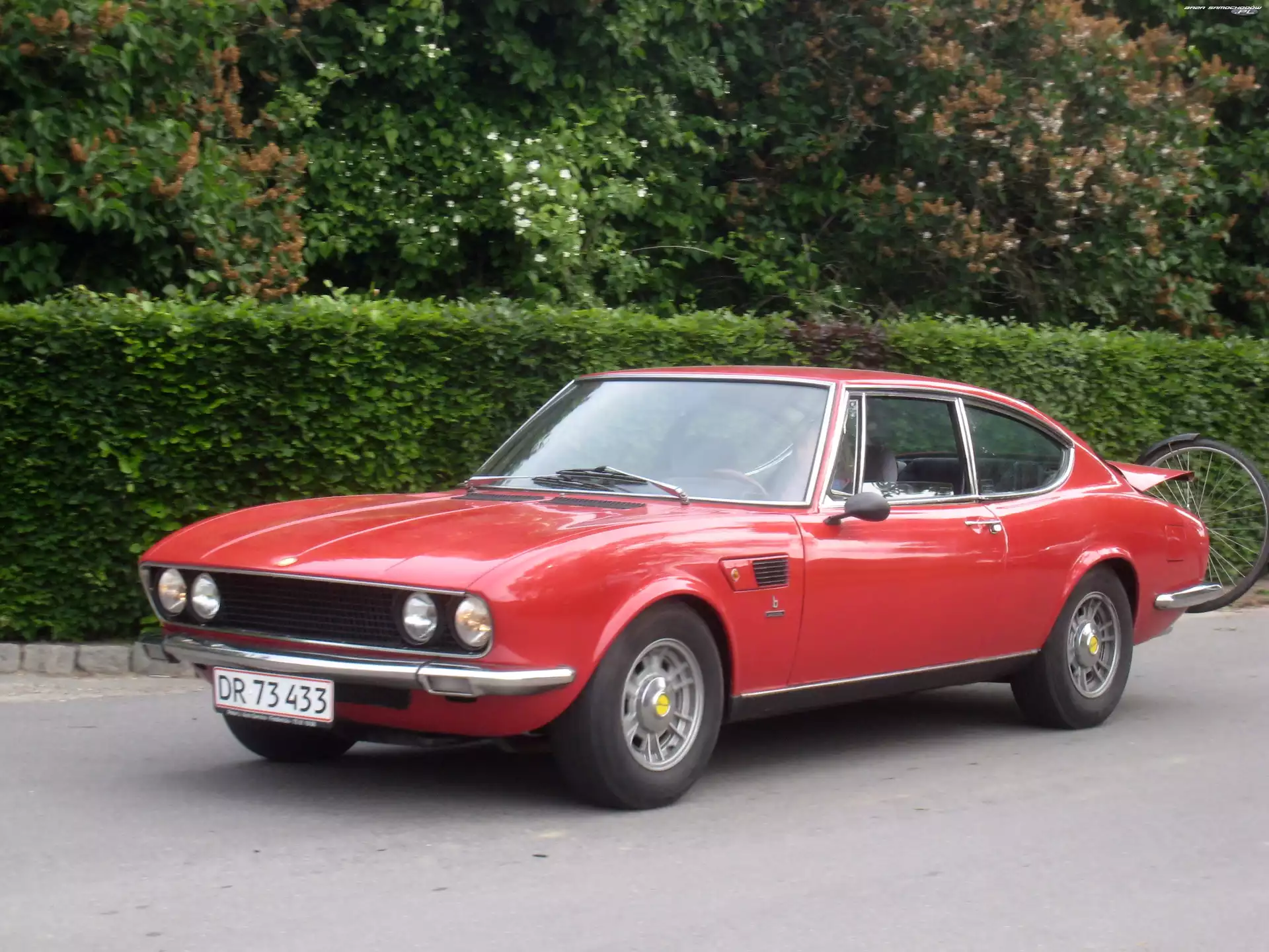 Fiat Dino, Bagażnik, Czerwone, Rower