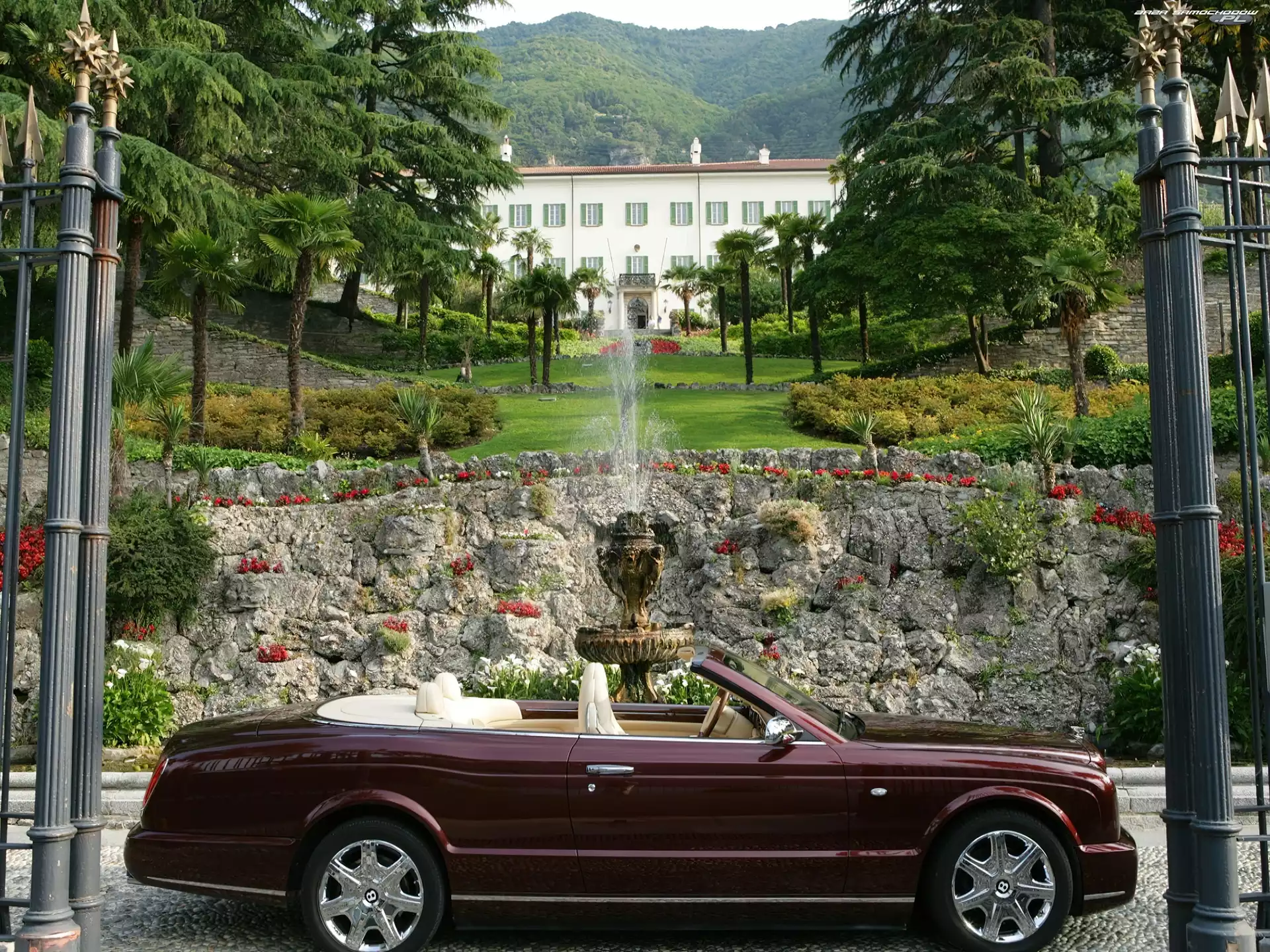 Fontanna, Bordowy, Bentley Azure