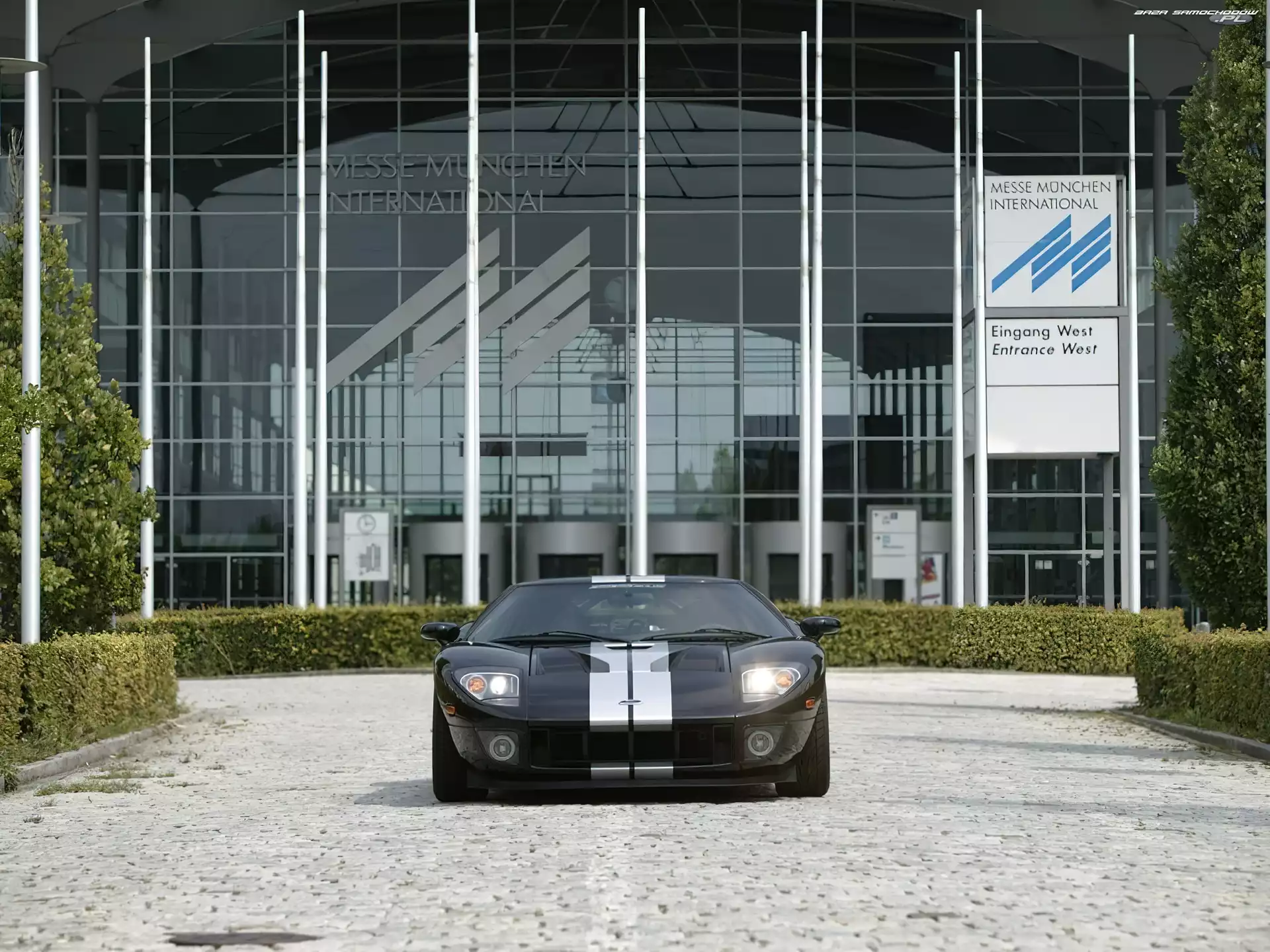 Czarny, Ford GT, Pasy, Srebrne