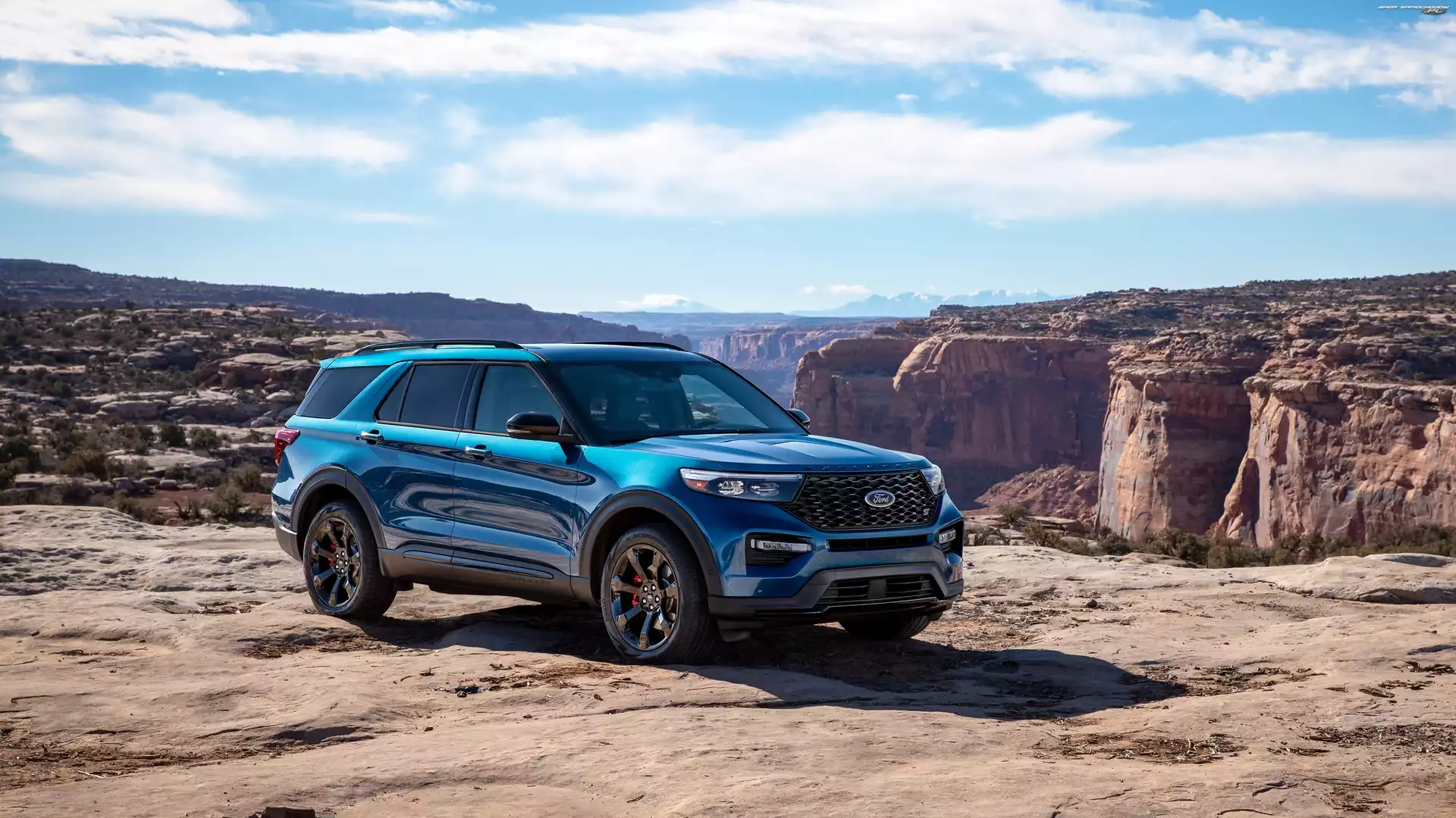 Niebieski, Ford Explorer ST, Kanion, 2020