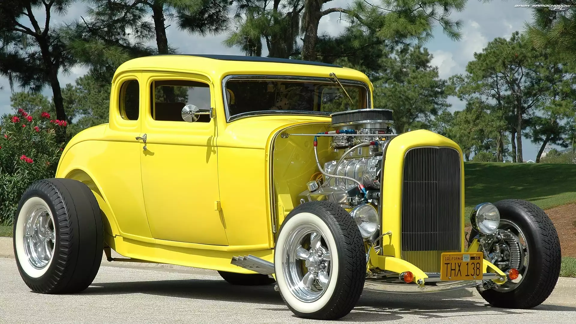 Ford, HotRod, Żółty, 1932