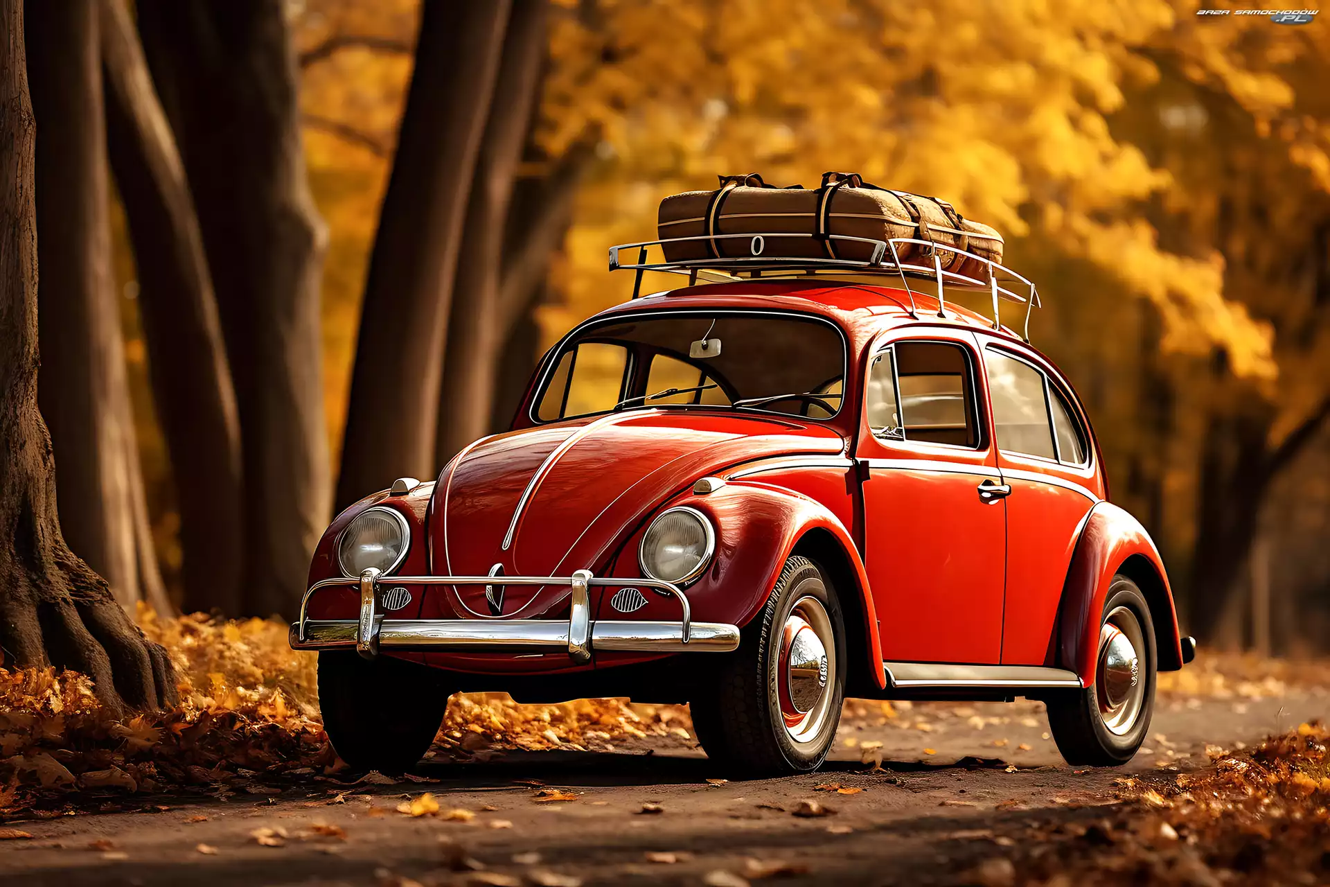 Bagaż, Czerwony, Volkswagen Garbus