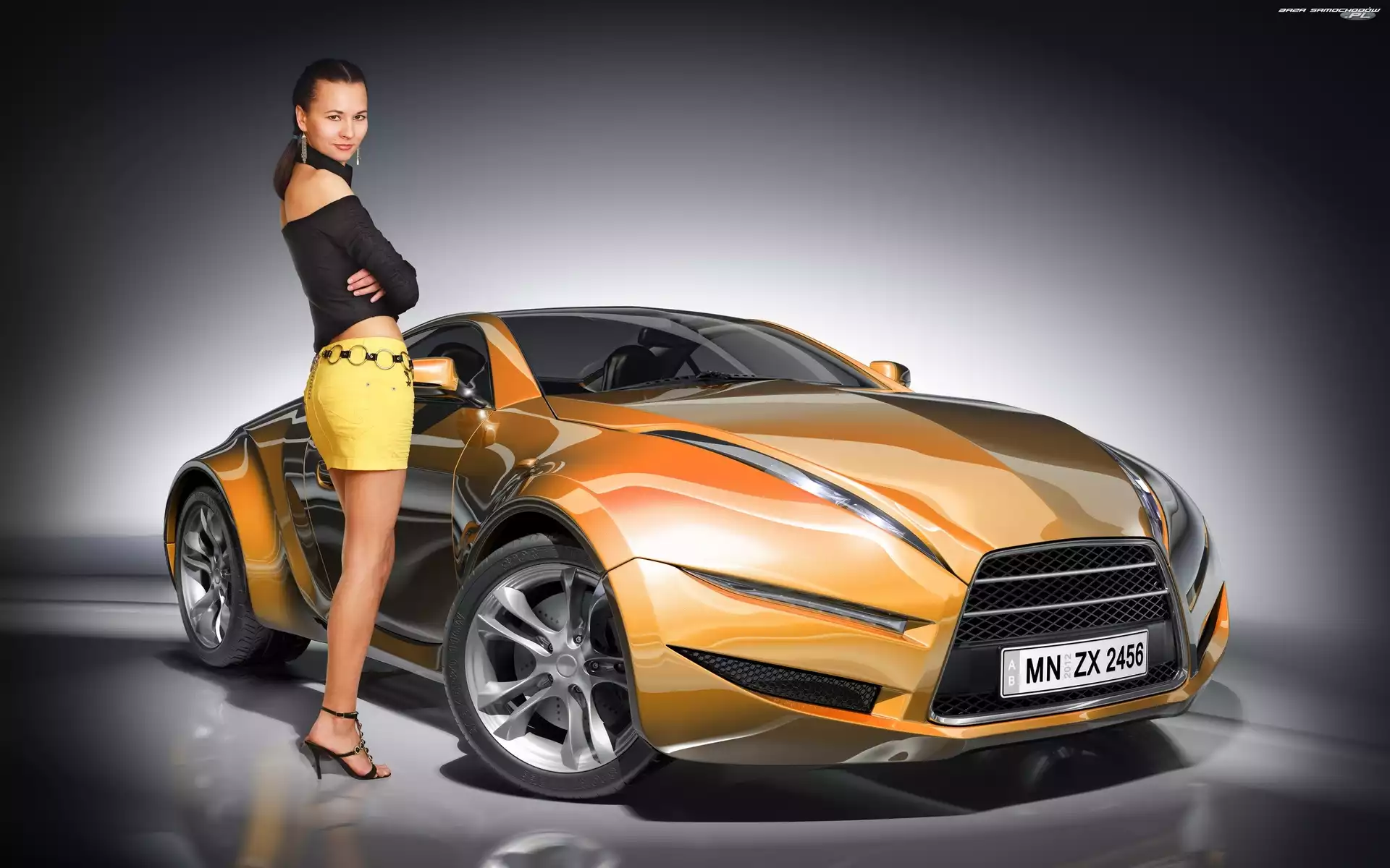 Girl, Kobieta, Prototyp car