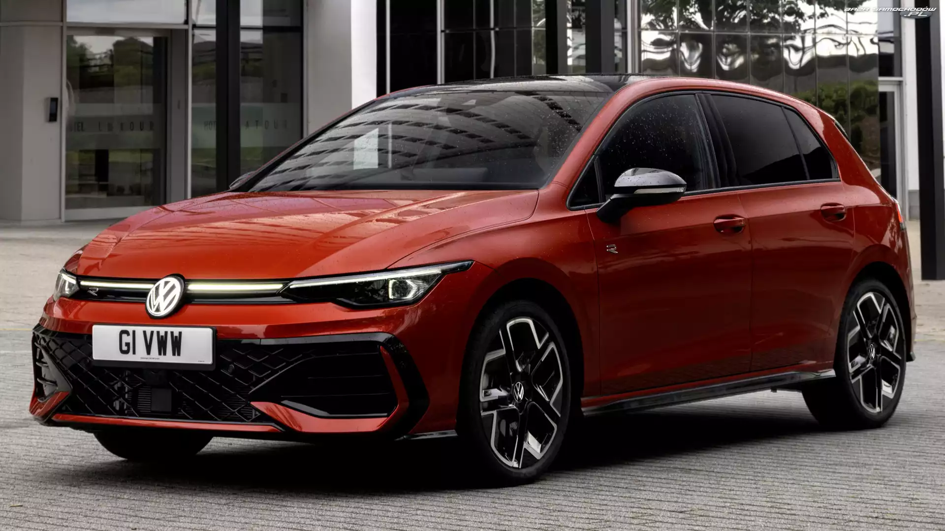 R, Ciemnoczerwony, Volkswagen Golf