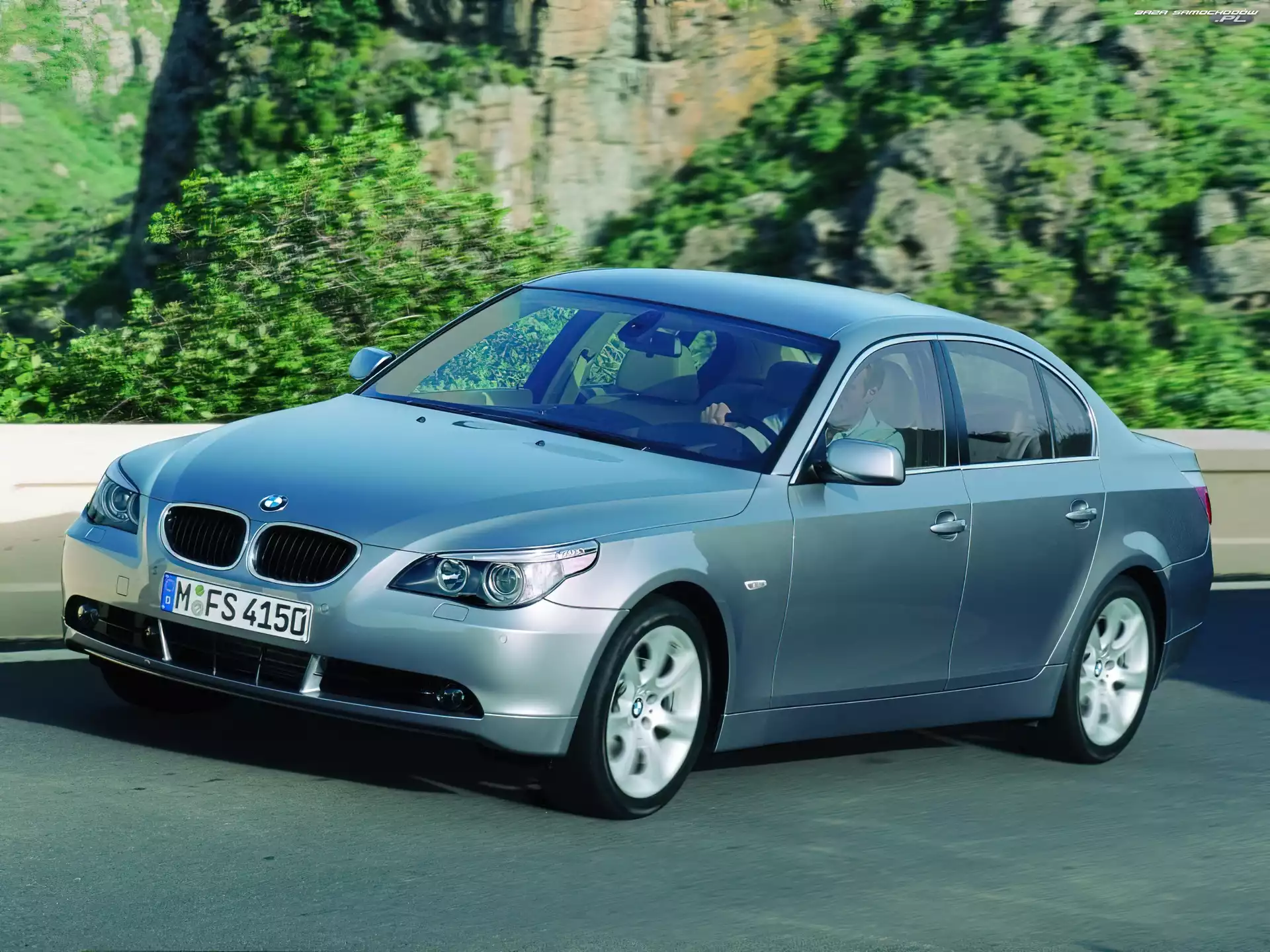 Góry, Droga, Silver, BMW 5, E60