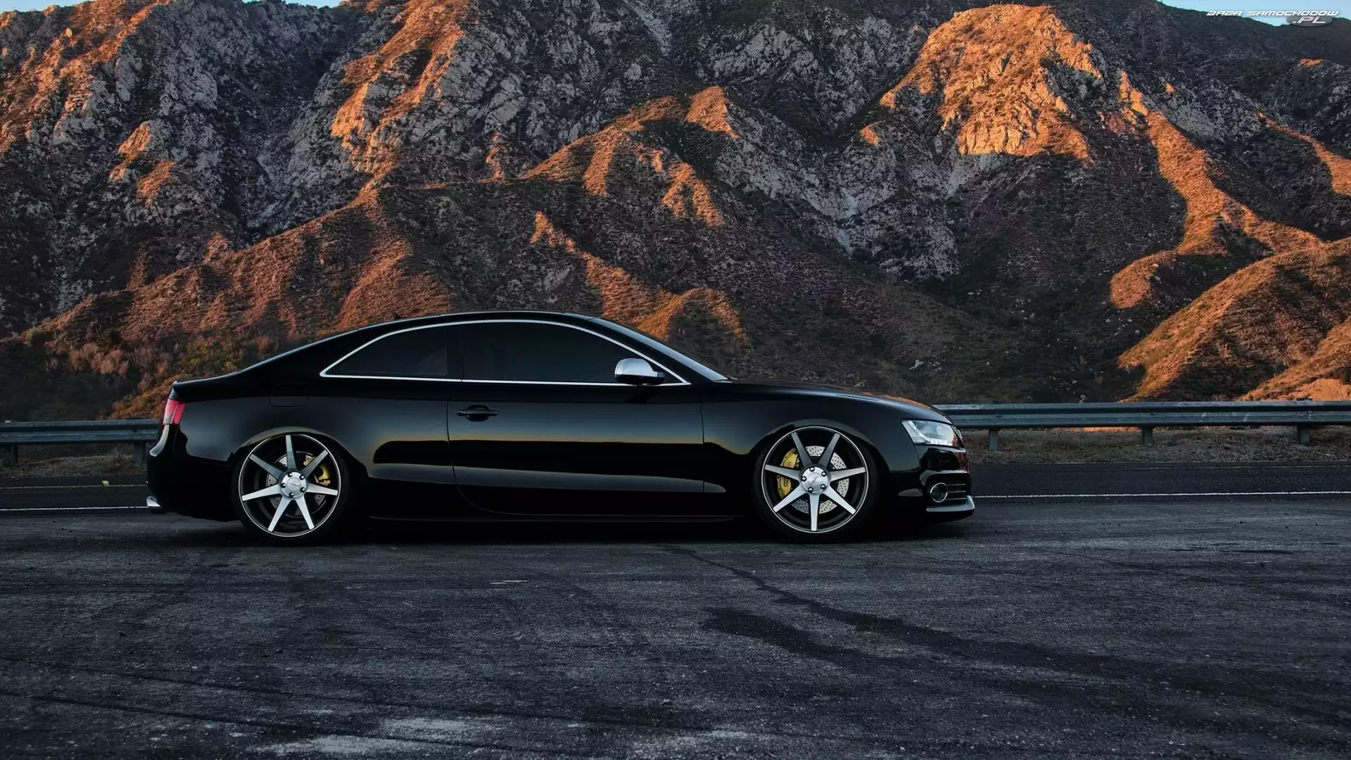 Góry, RS5, Samochód, Czarny, Audi