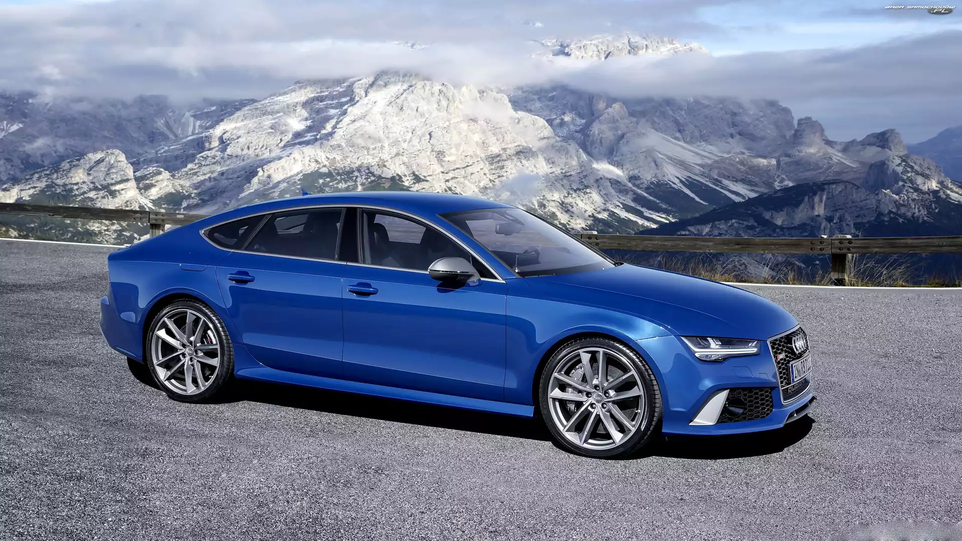 Góry, Droga, Audi, Niebieskie, RS7