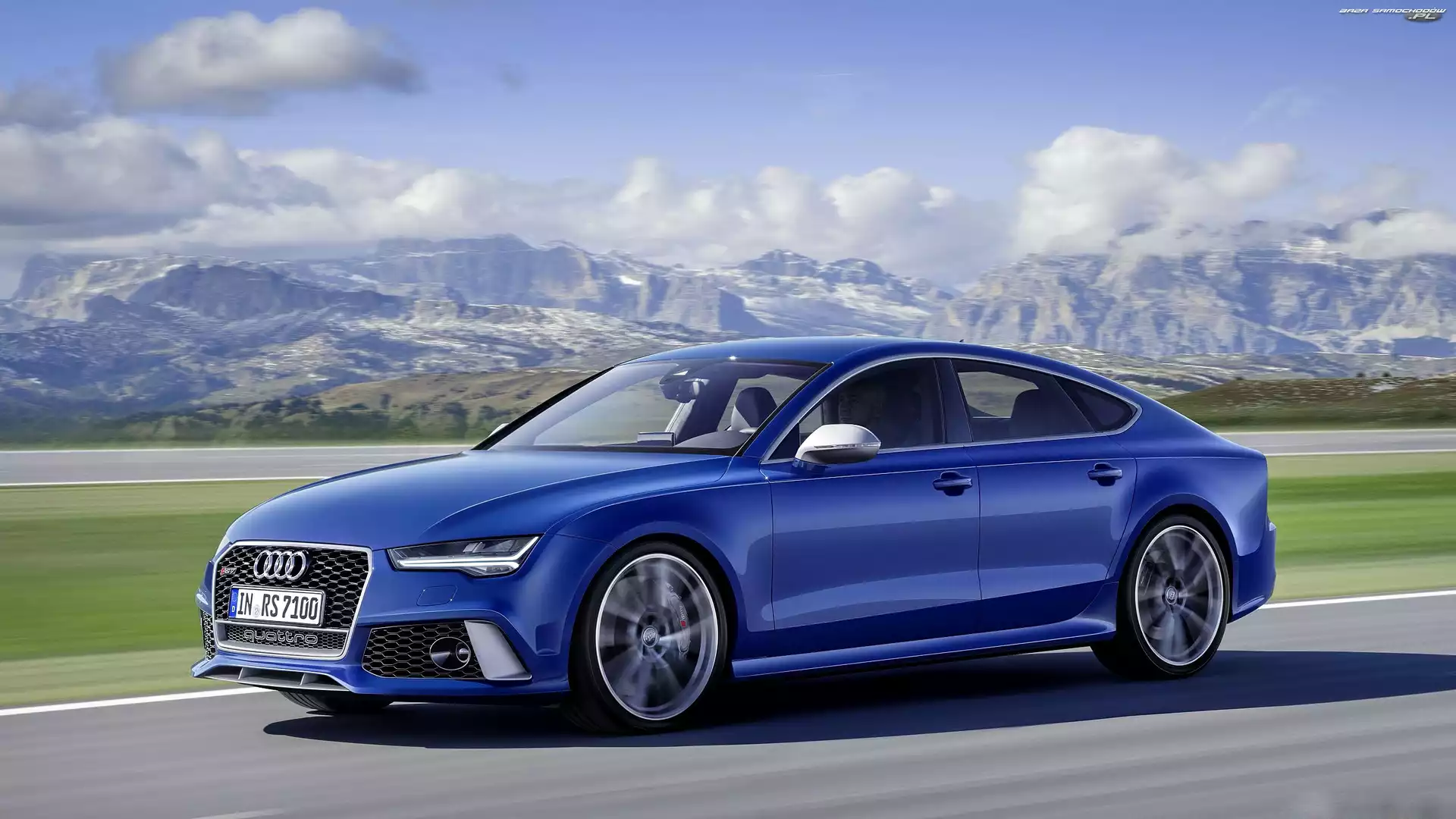 Góry, Droga, Audi, Niebieskie, RS7