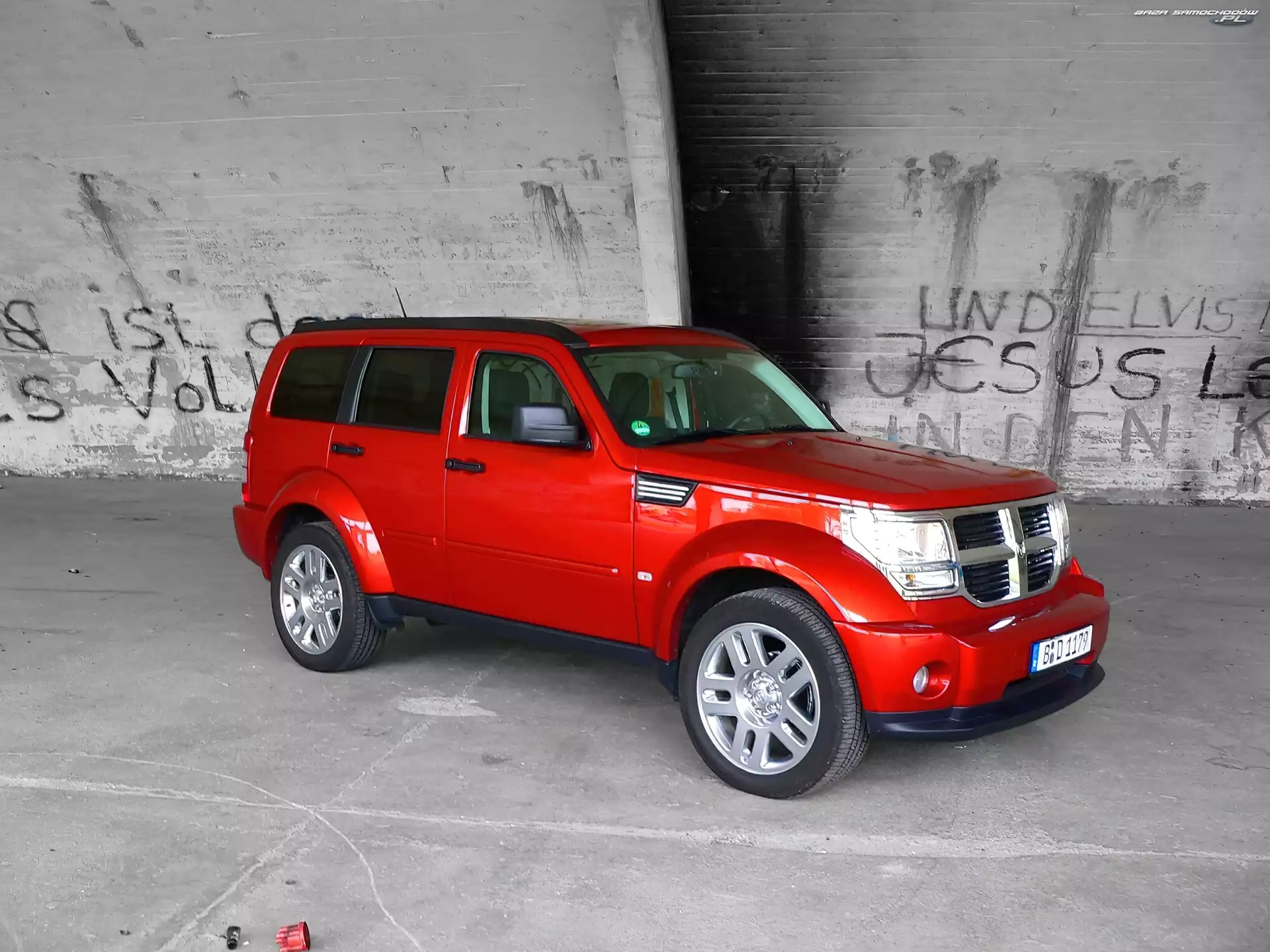 Graffiti, Czerwony, Dodge Nitro