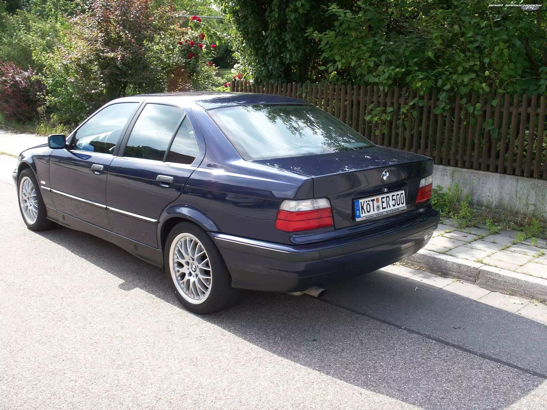 E36, Granatowy, Tył, Lewy, BMW 3, Widok