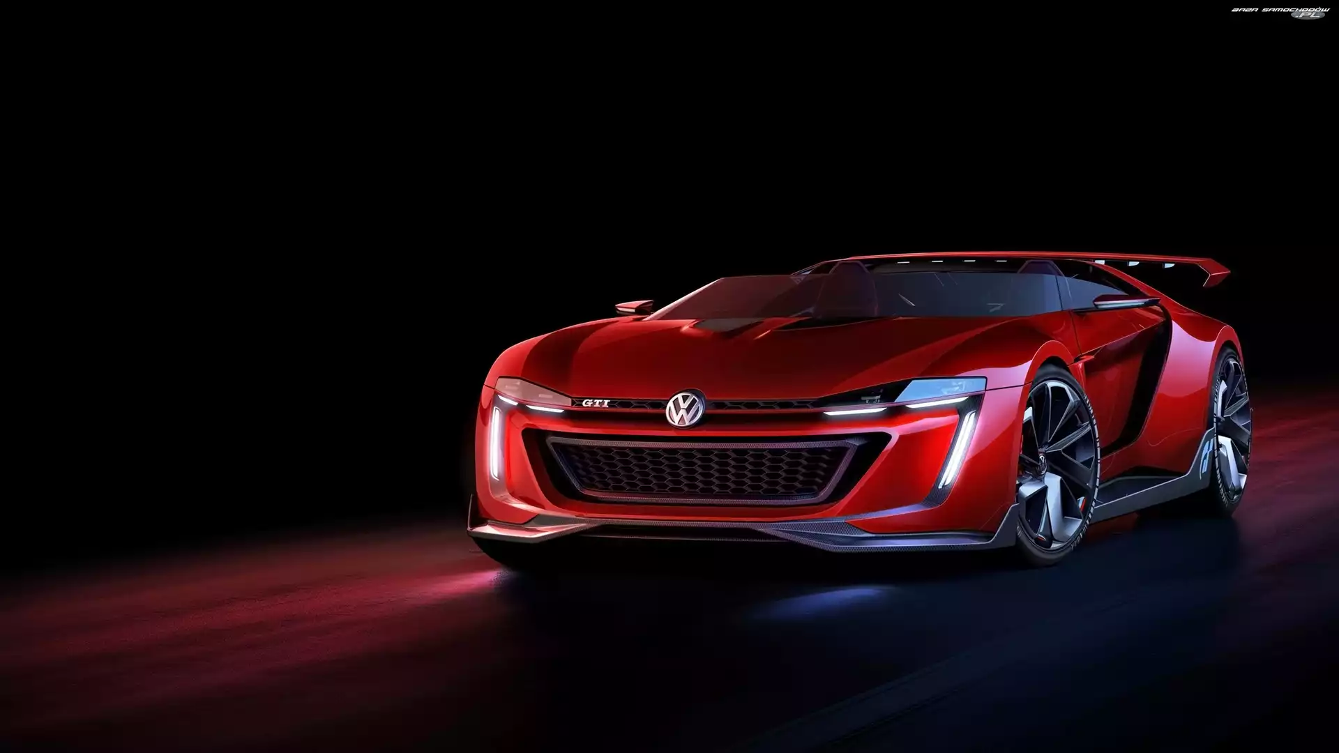Gt, Czerwony, Volkswagen, Roadster
