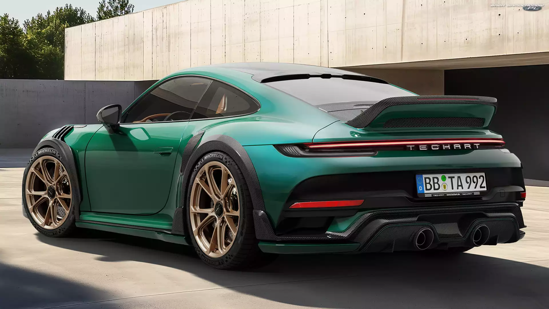 Zielone, Porsche 911 Turbo, R Touring, Techart GTstreet