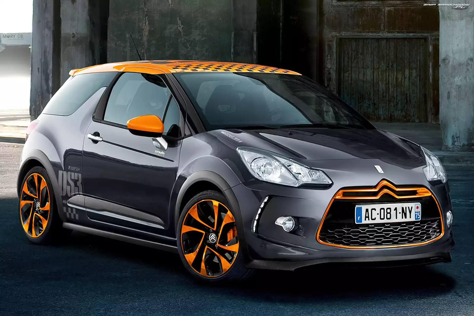 Halogeny, Alufelgi, Citroen DS3, Pomarańczowe