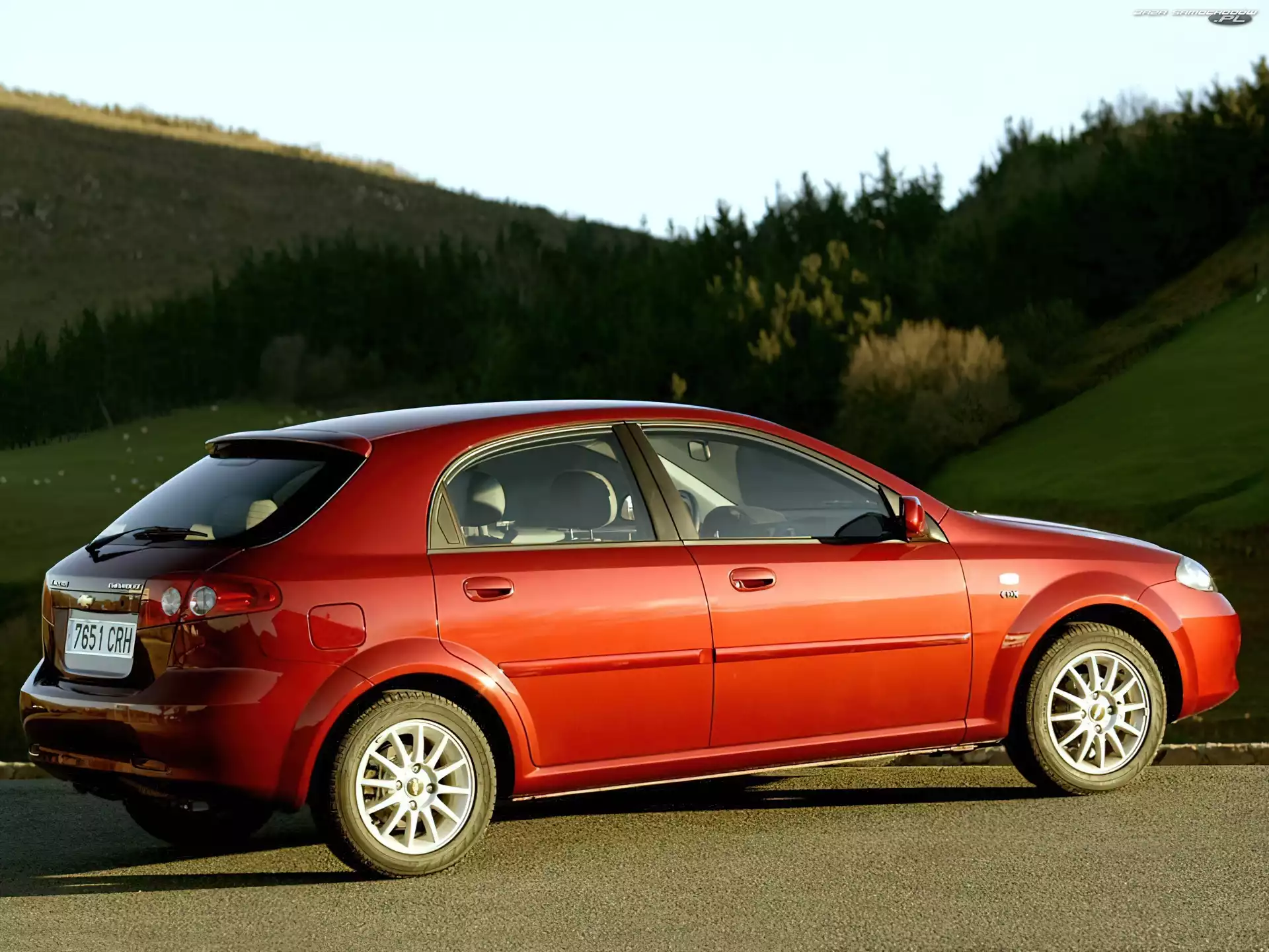 Hatchback, Czerwony, Chevrolet Lacetti