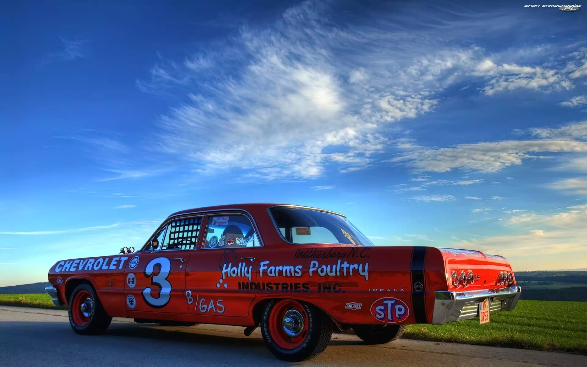 Chevrolet, Impala, Chmury, Nascar