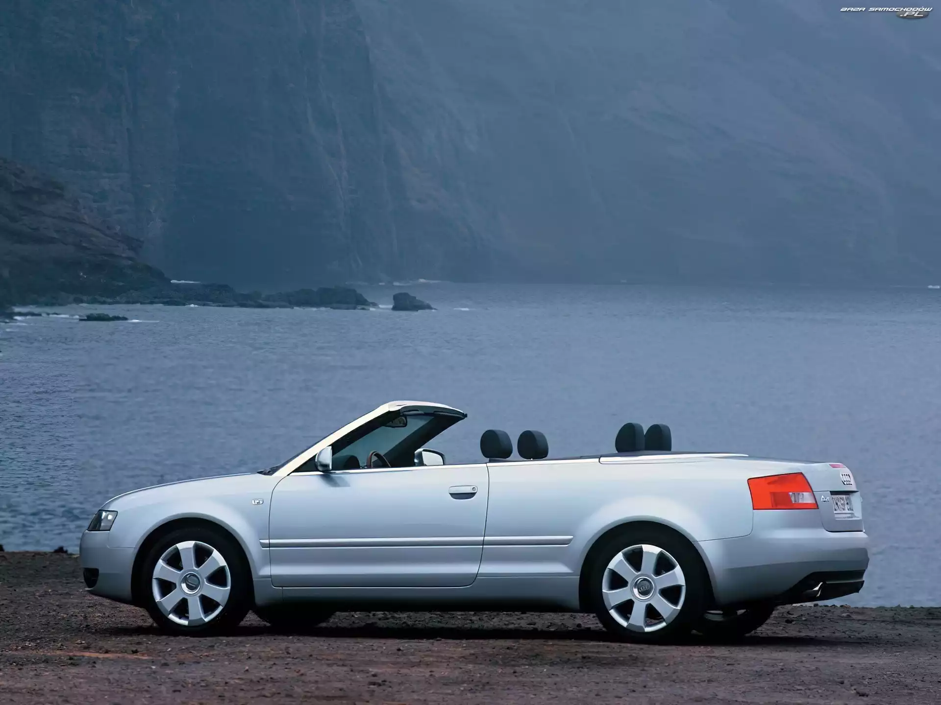 Jezioro, Audi A4, Cabrio