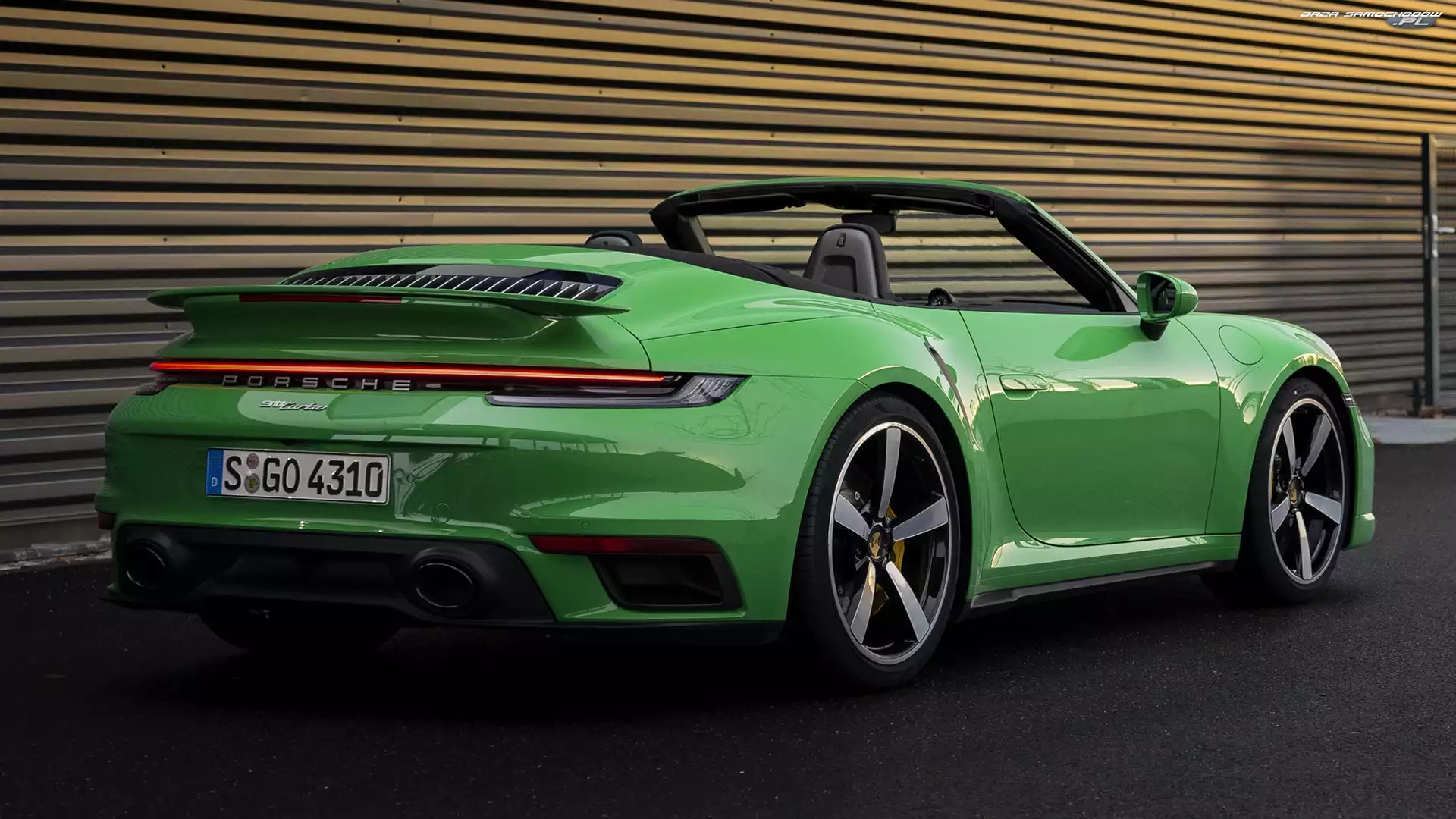 Kabriolet, Zielone, Porsche 911 Turbo