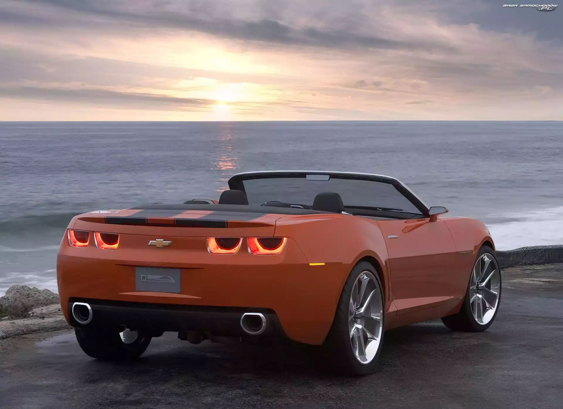 Kabriolet, Pomarańczowy, Chevrolet Camaro