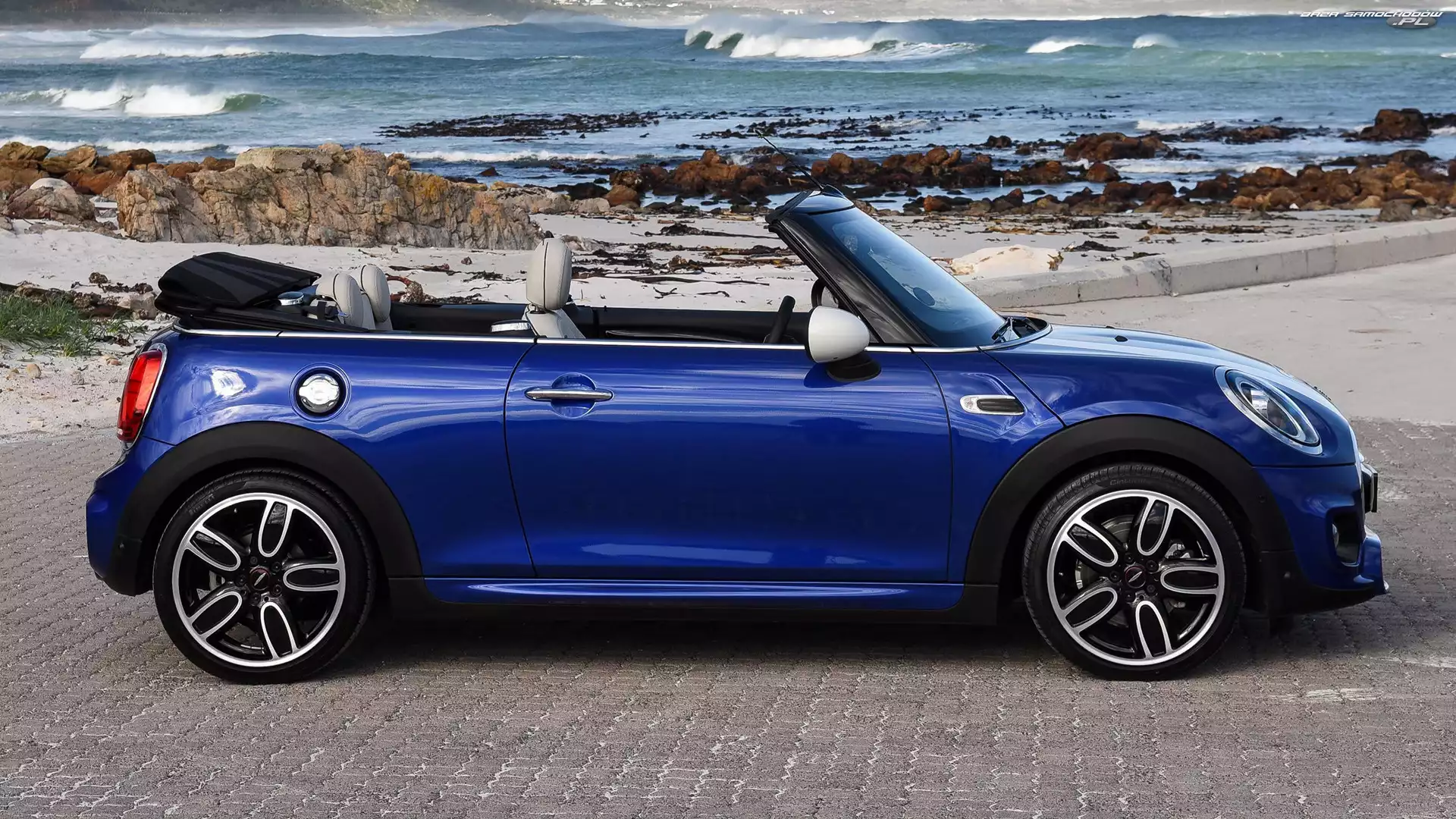 Kabriolet, Granatowy, Mini Cooper S