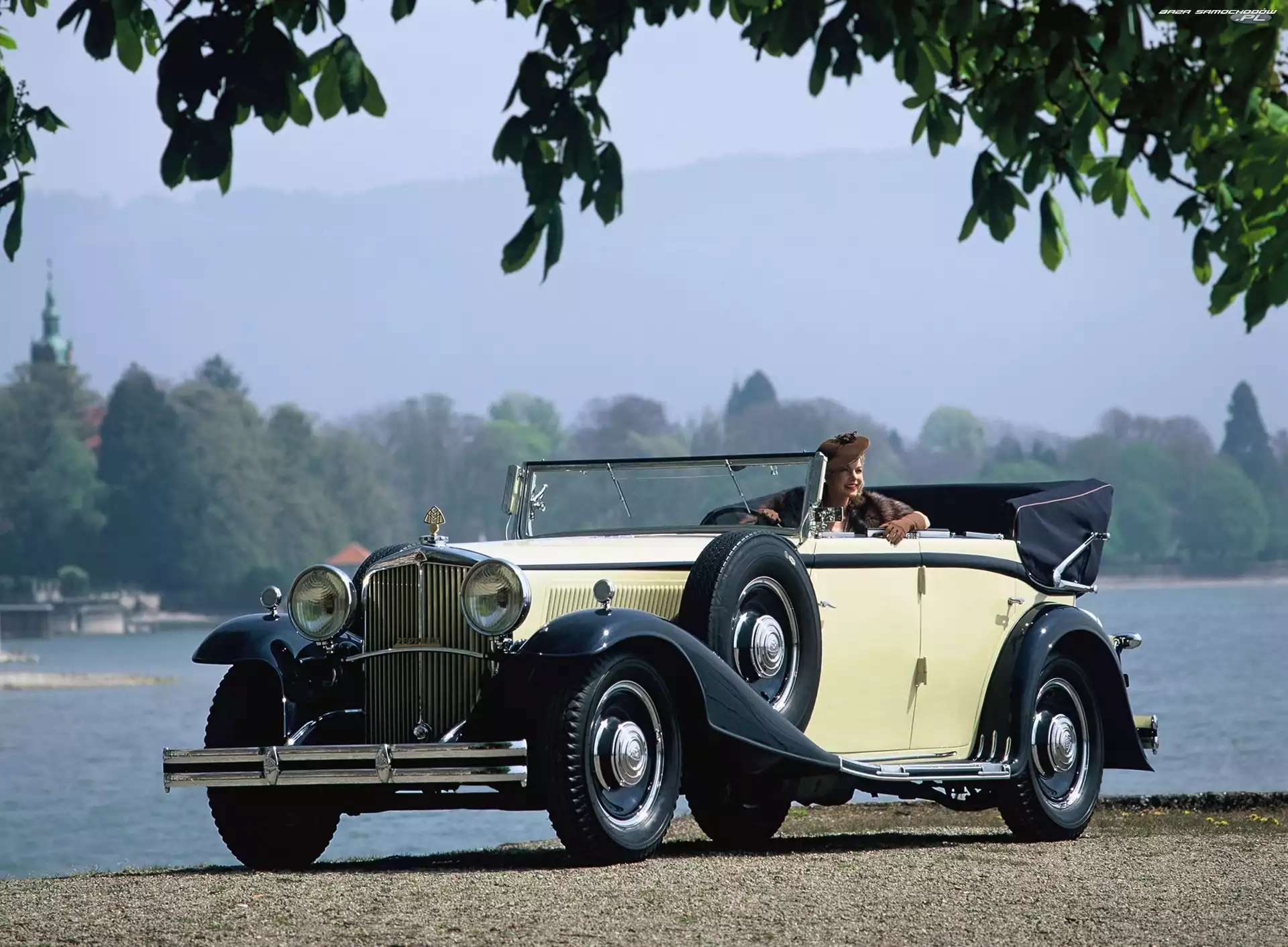 Kabriolet, Czarny, Maybach Zeppelin DS8, Biało