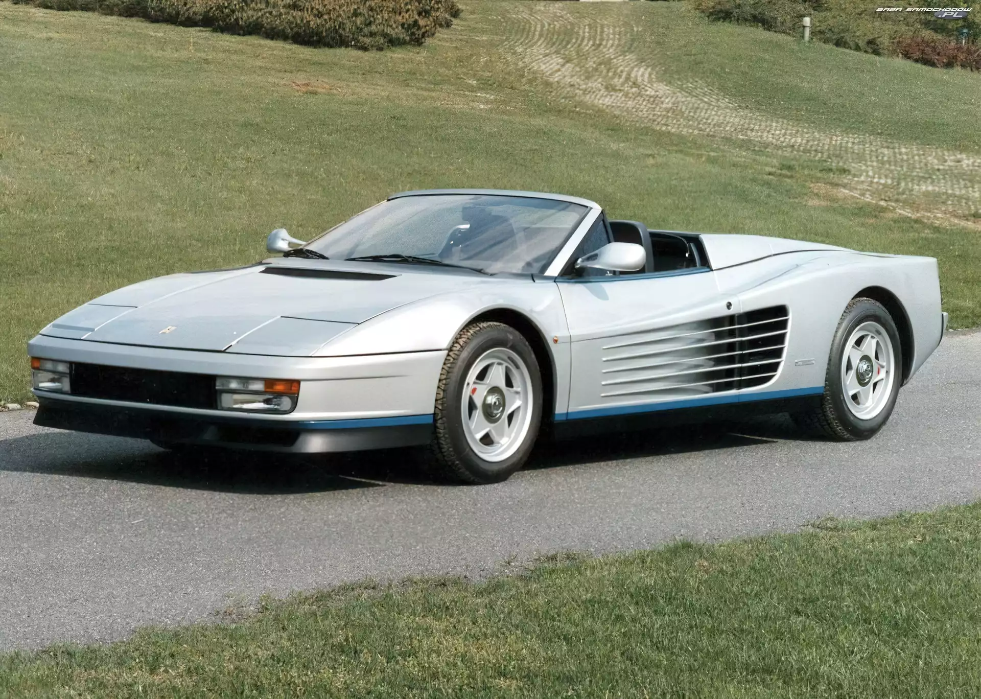 Kabriolet, Srebrne, Ferrari Testarossa