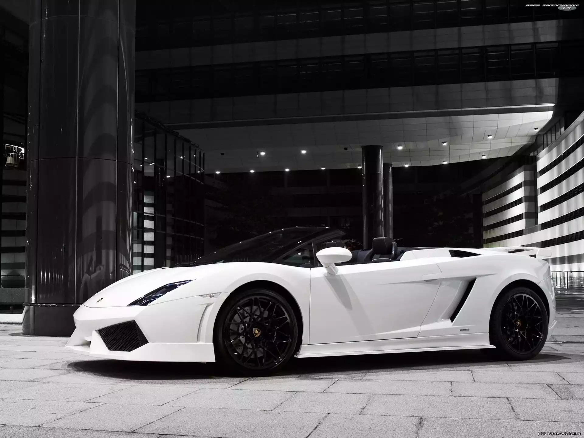 Kabriolet, Felgi, Lamborghini Gallardo, Czarne