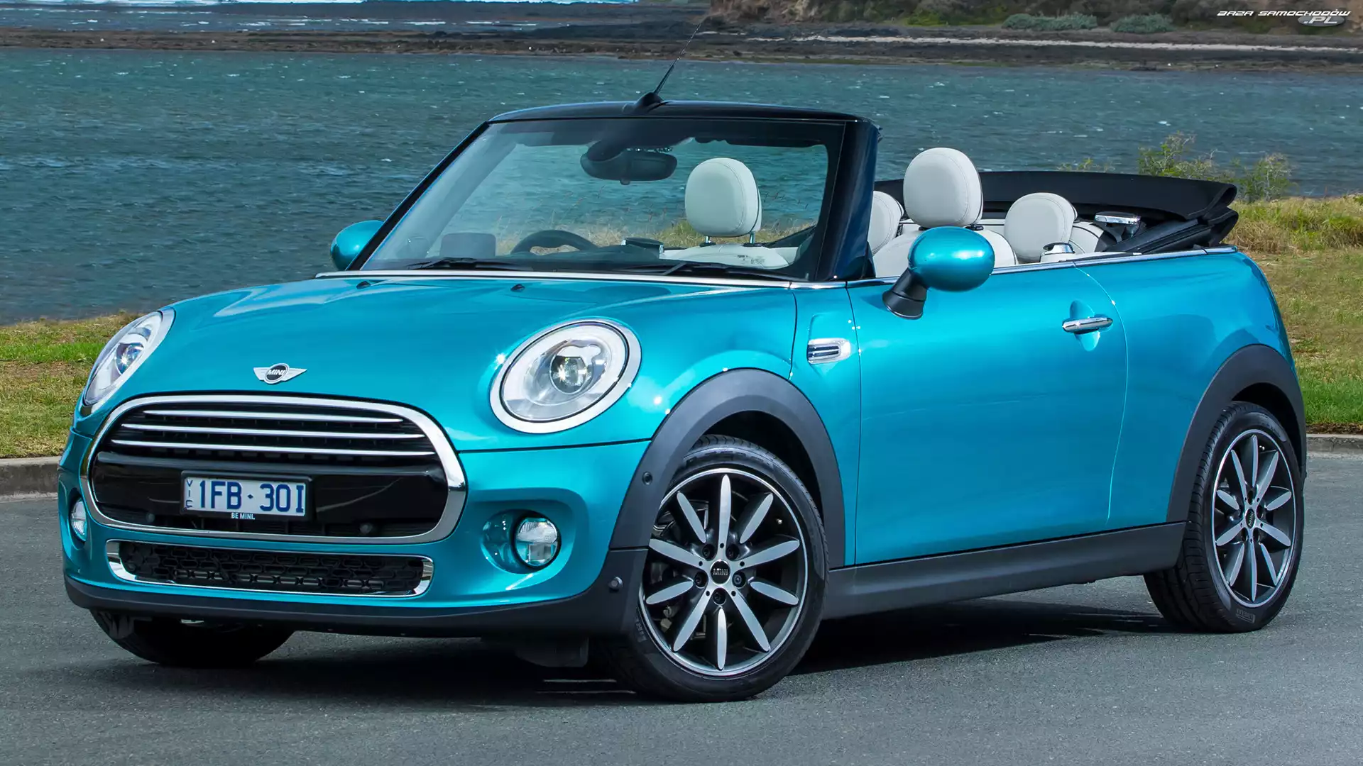 Kabriolet, Niebieski, Mini Cooper