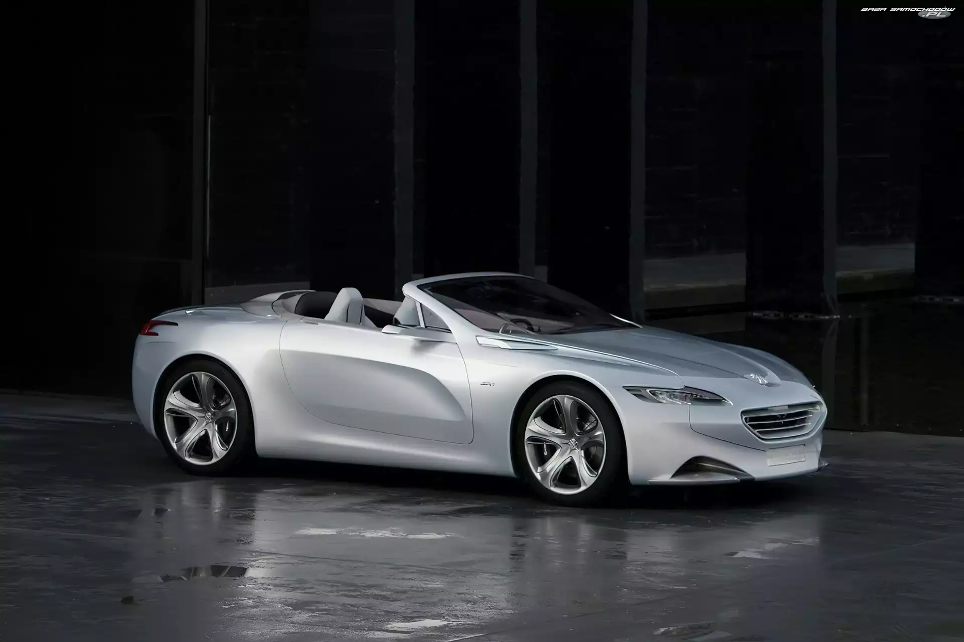 Kabriolet, Srebrny, Peugeot SR1