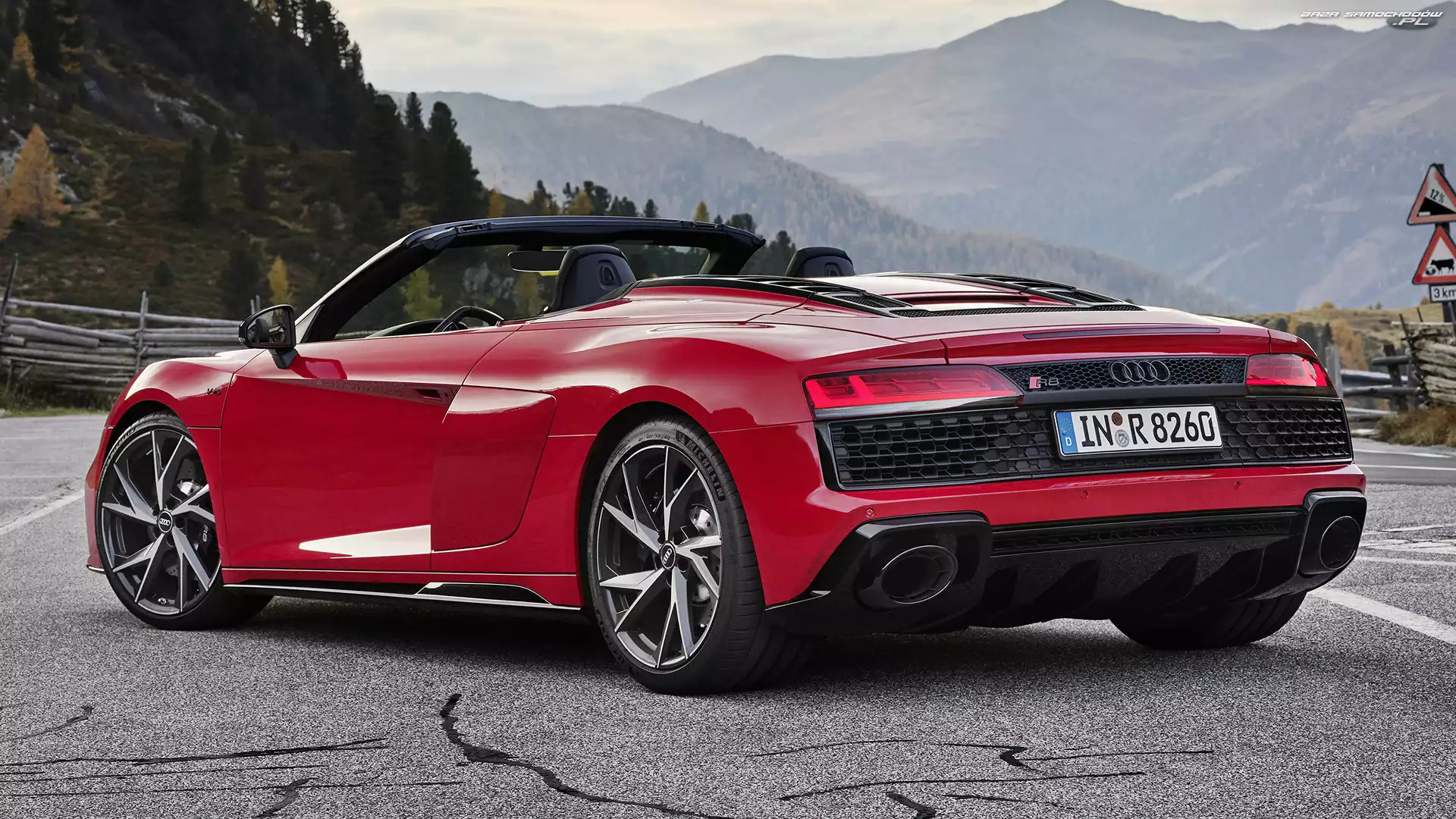 Kabriolet, Czerwone, Audi R8 Spyder