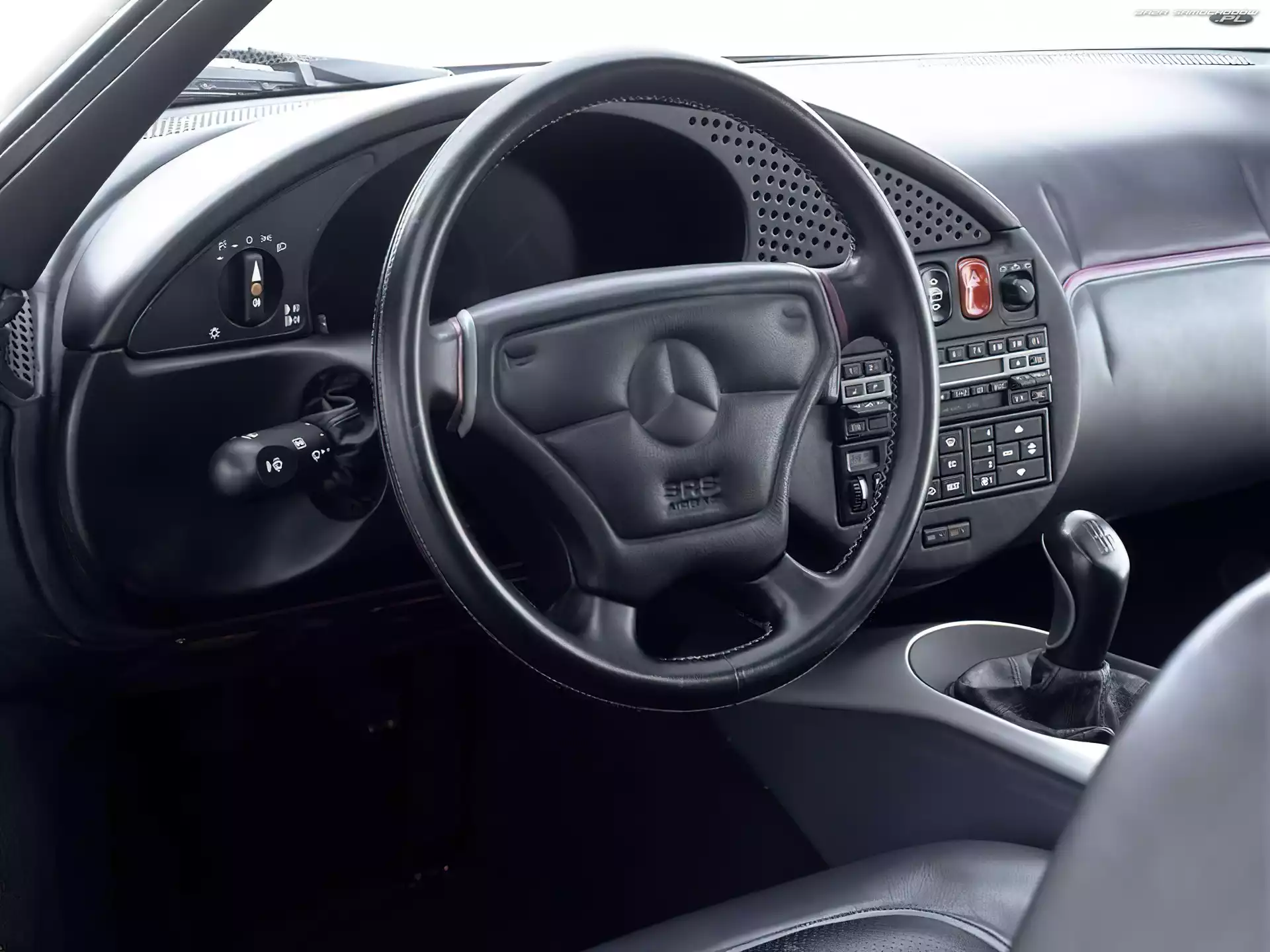Kierownica, Mercedes C112, Skórzana