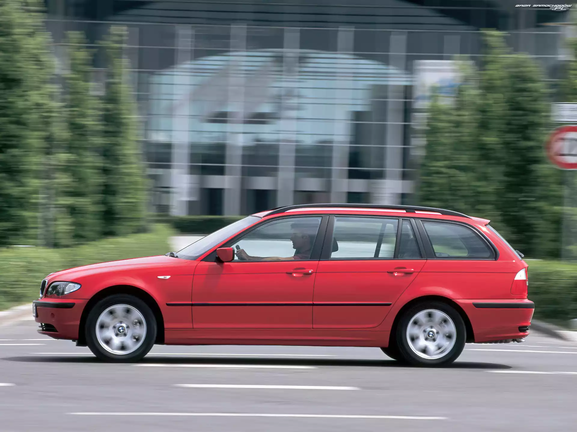 Kombi, Czerwony, BMW E46