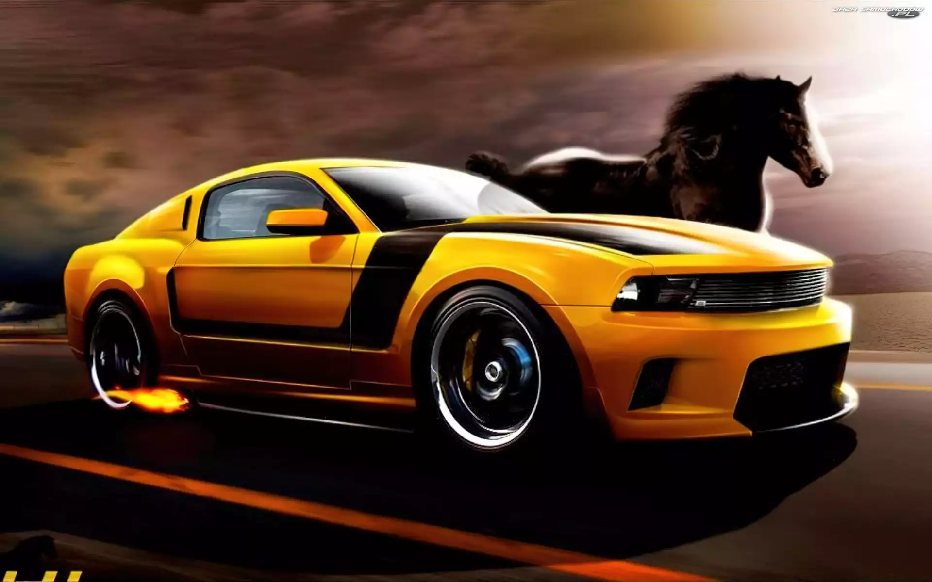 Koń, Ford Mustang, Kontra